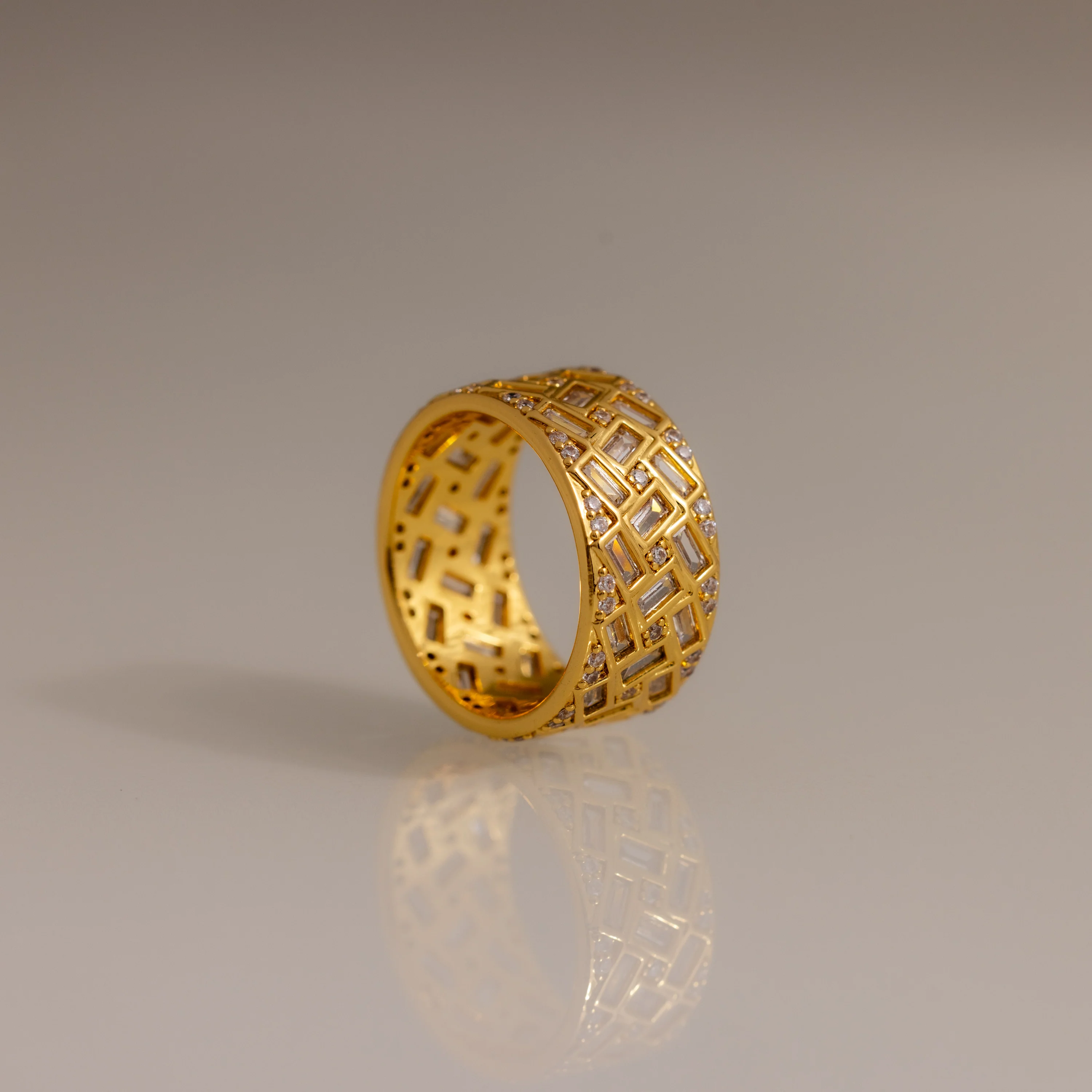 Mosaic Diamond Baguette Ring - Image 5