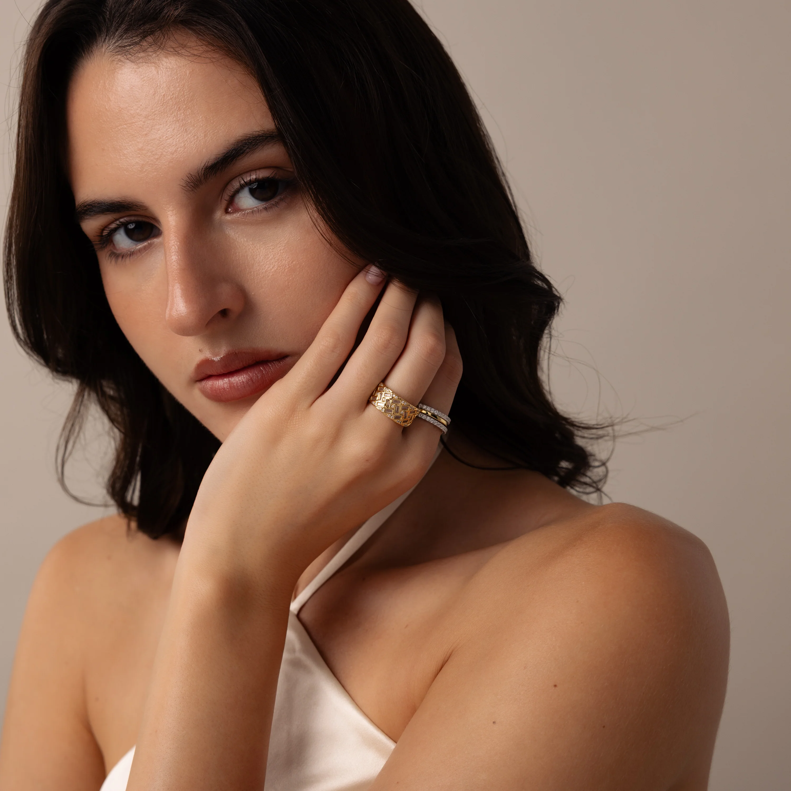Mosaic Diamond Baguette Ring - Image 6