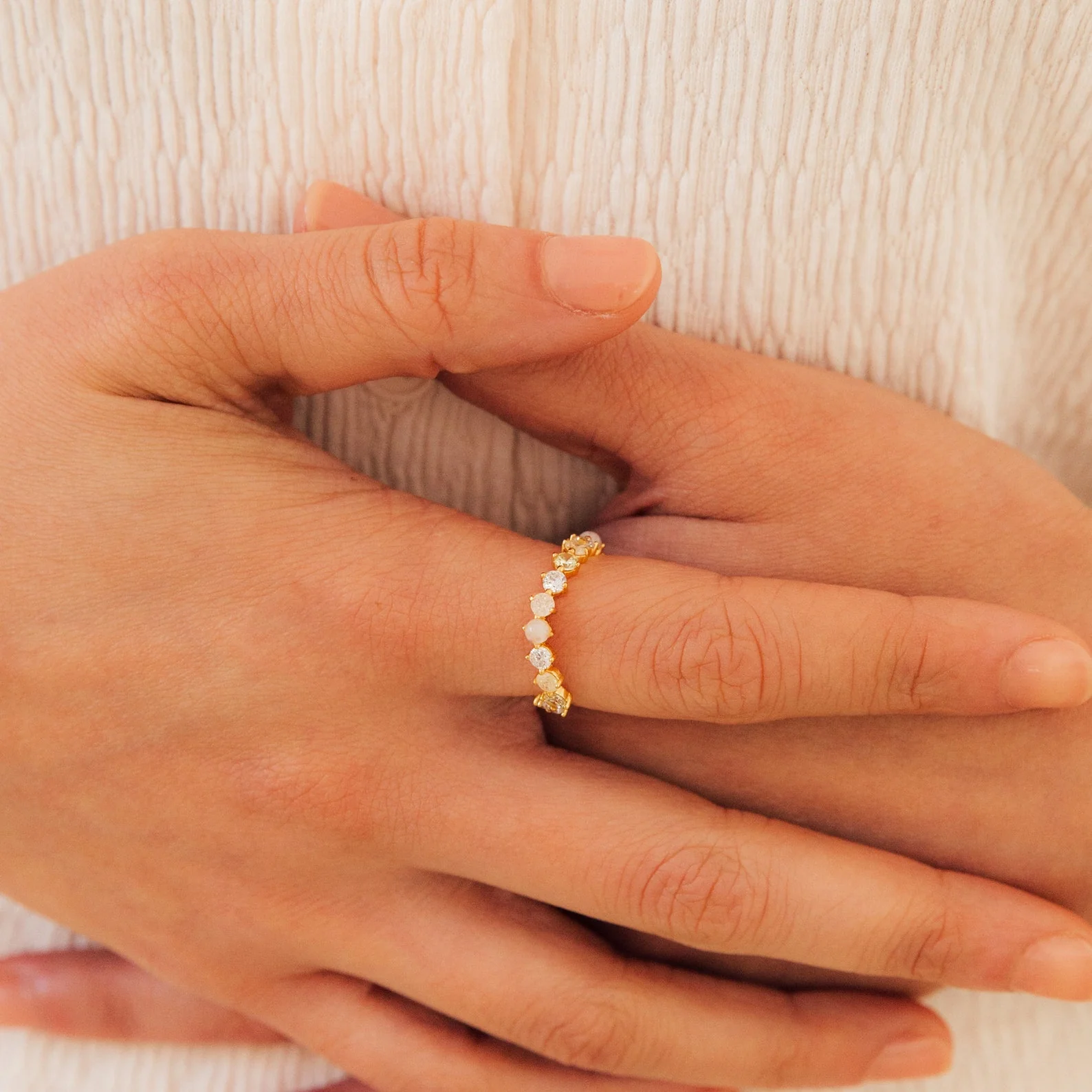 Mosaic Wave Eternity Ring - Image 8