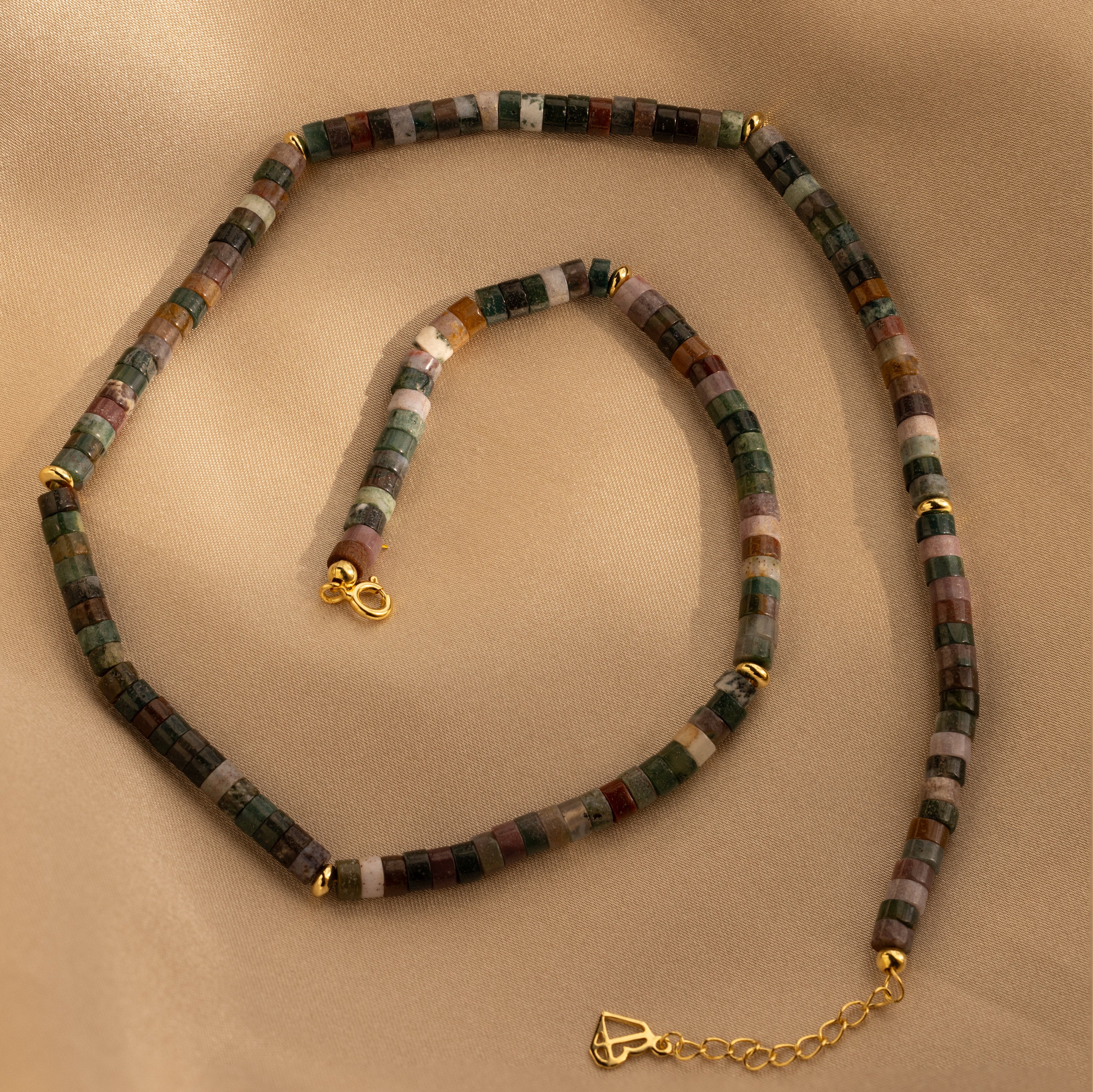Moss Agate Beaded Necklace - Image 5