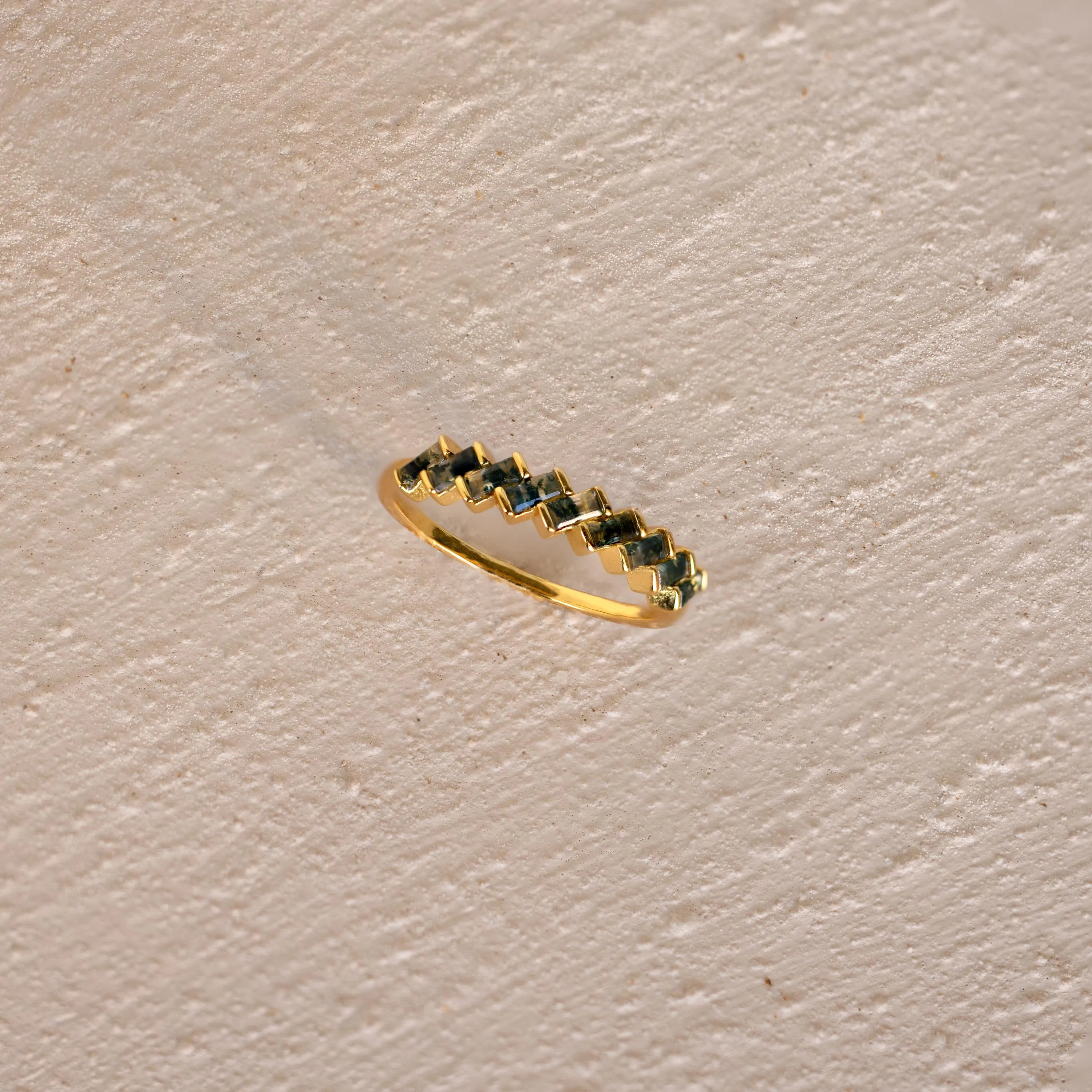 Moss Agate Eternity Ring - Image 7