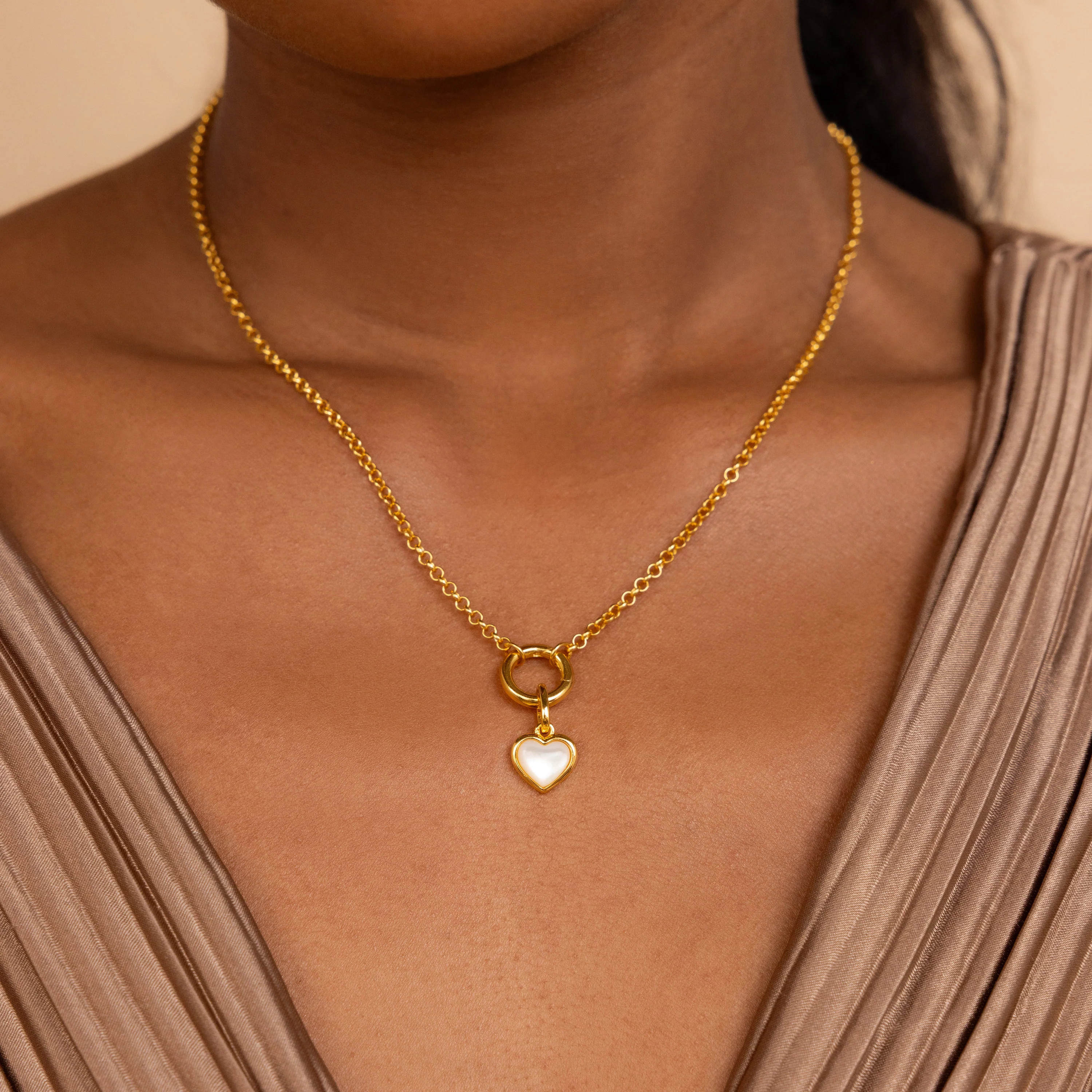 Mother of Pearl Heart Charm - Image 2