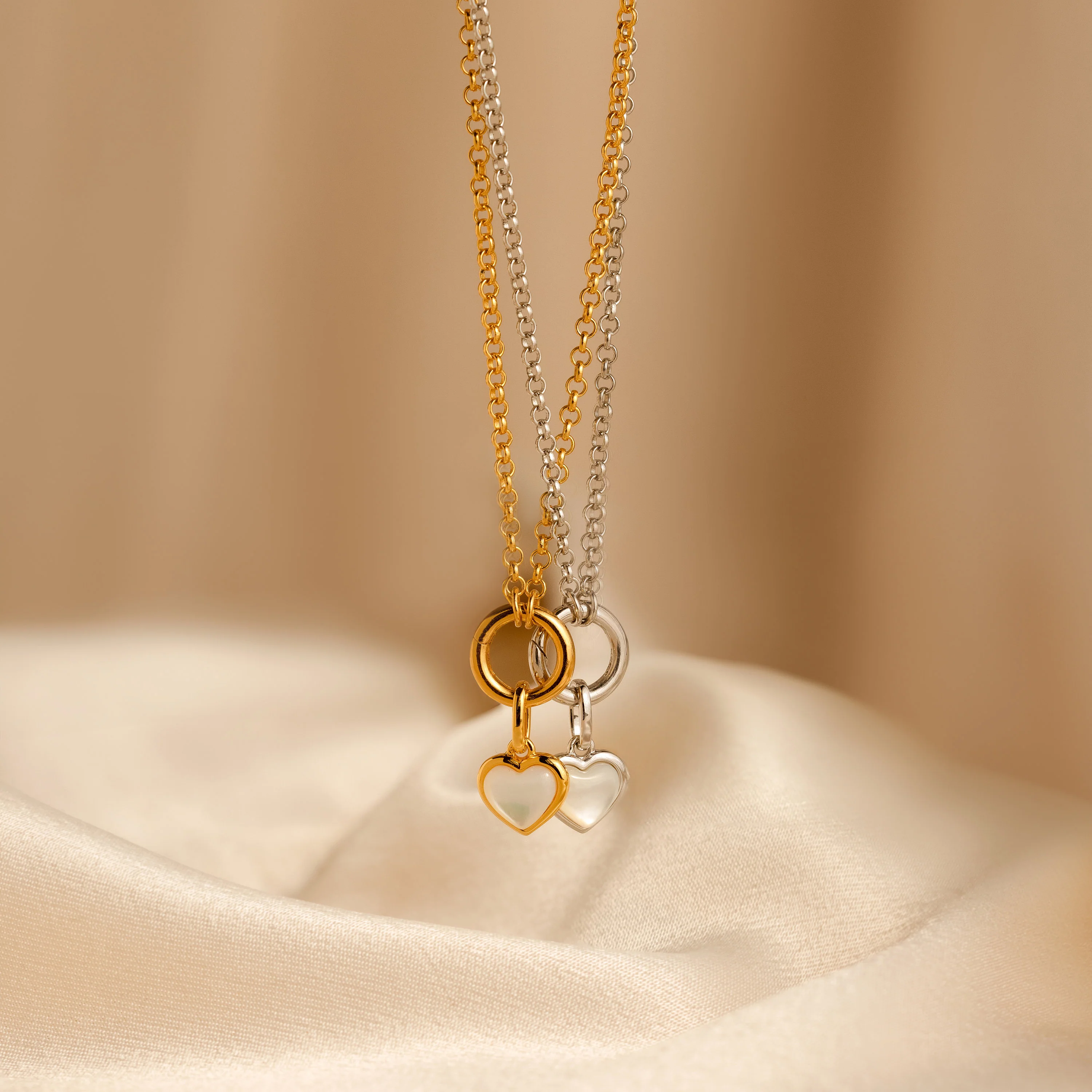 Mother of Pearl Heart Charm - Image 4