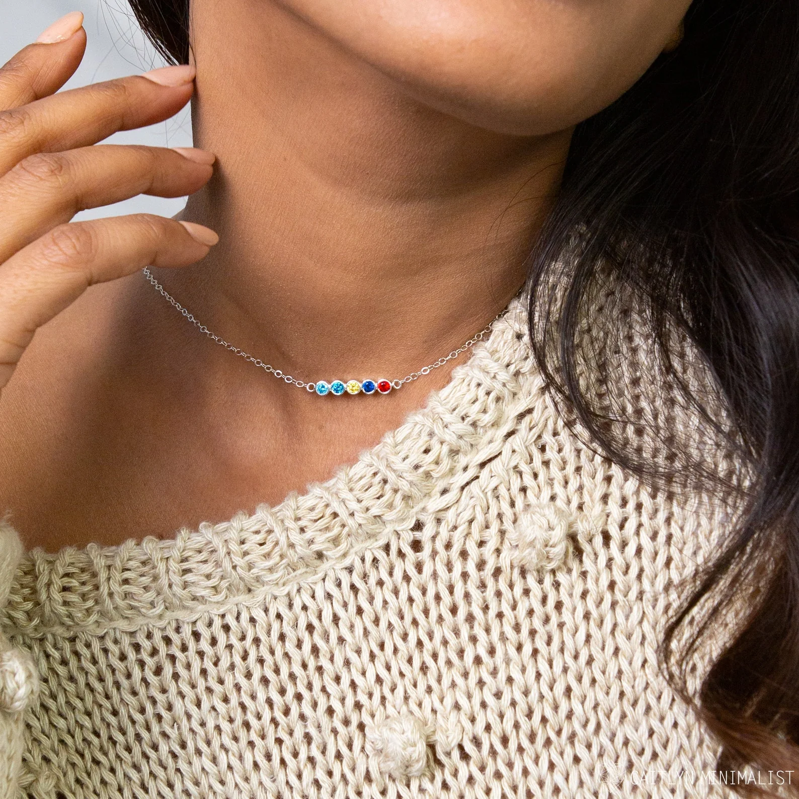 Multiple Birthstone Necklace - Image 3