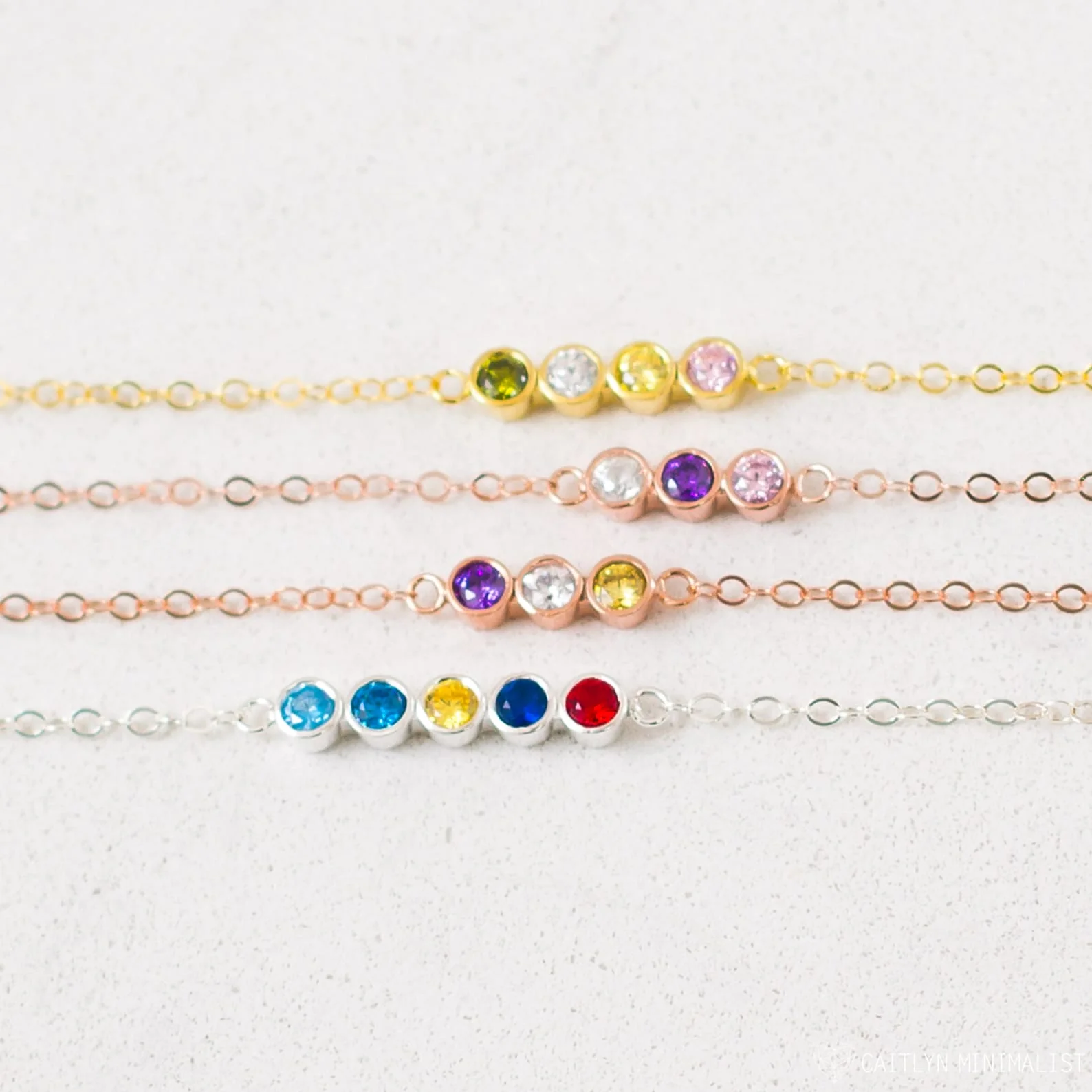 Multiple Birthstone Necklace - Image 4