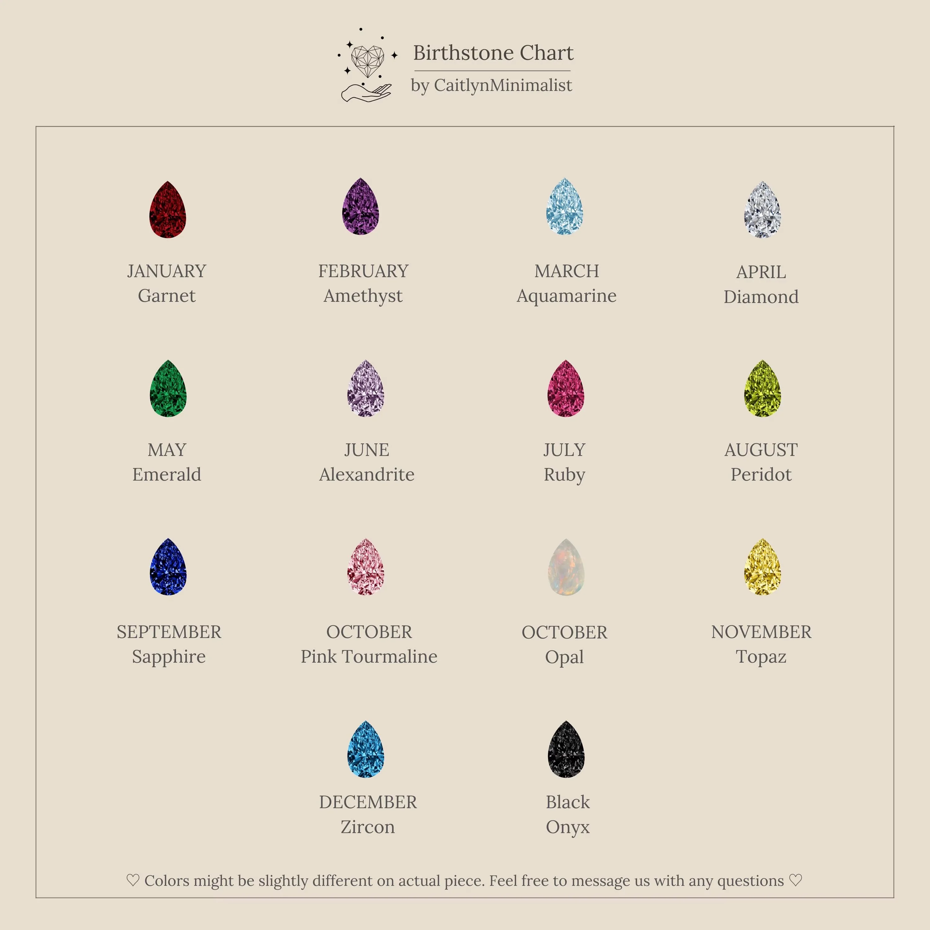 Multiple Teardrop Birthstone Necklace in 18K Gold - Image 6