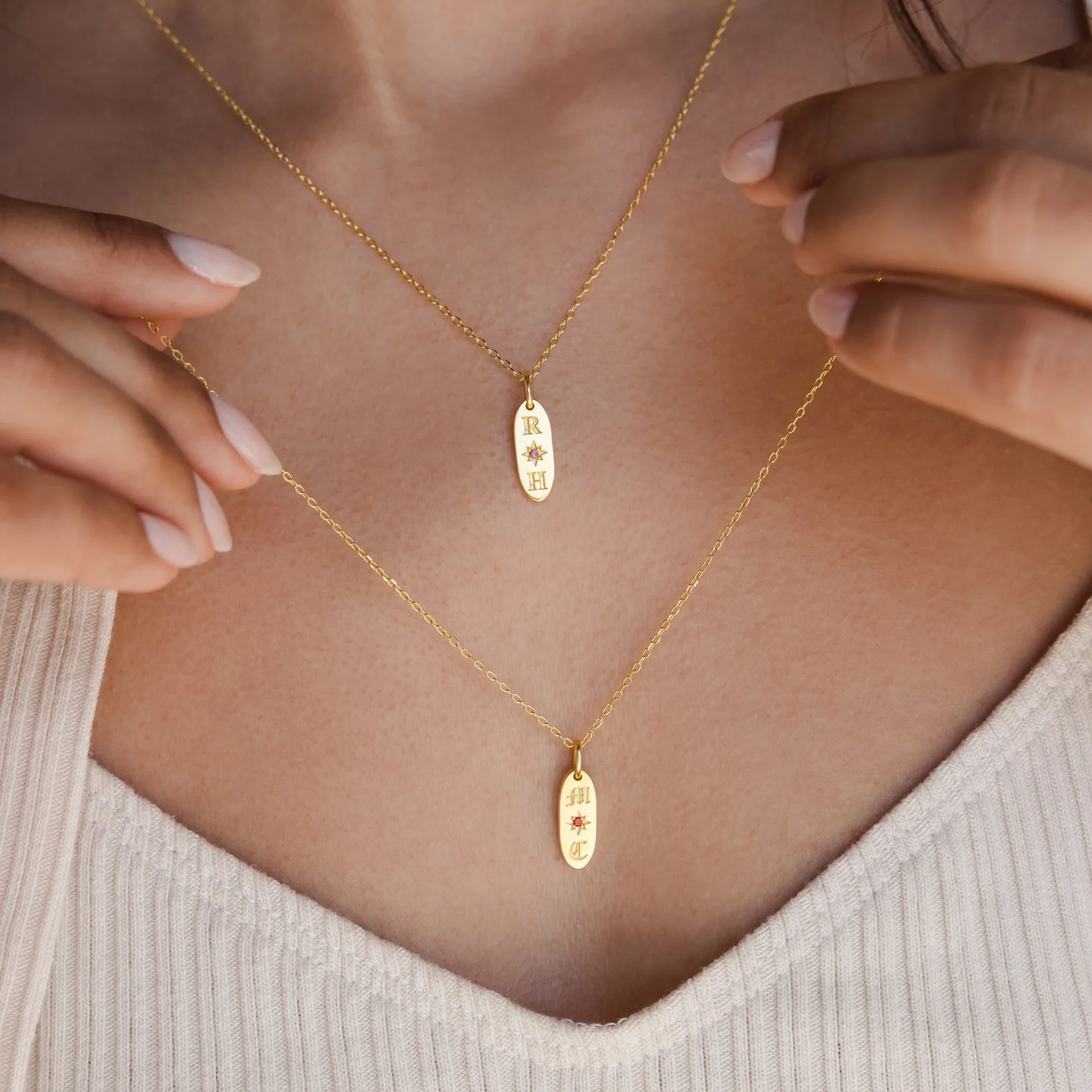 Newsletter Oval Tag Necklace - Image 7