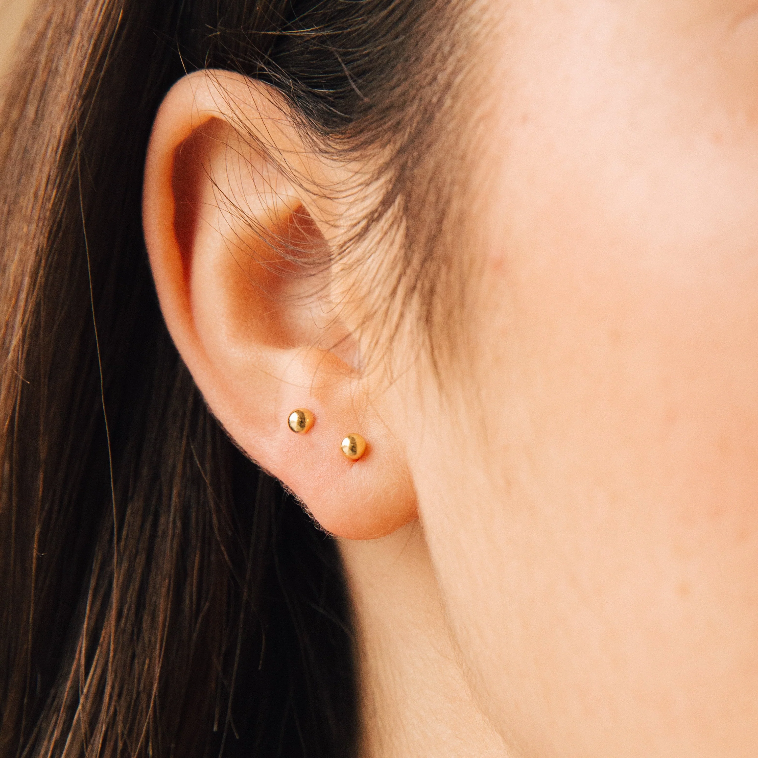 Nora Duo Studs in Silver - Image 2