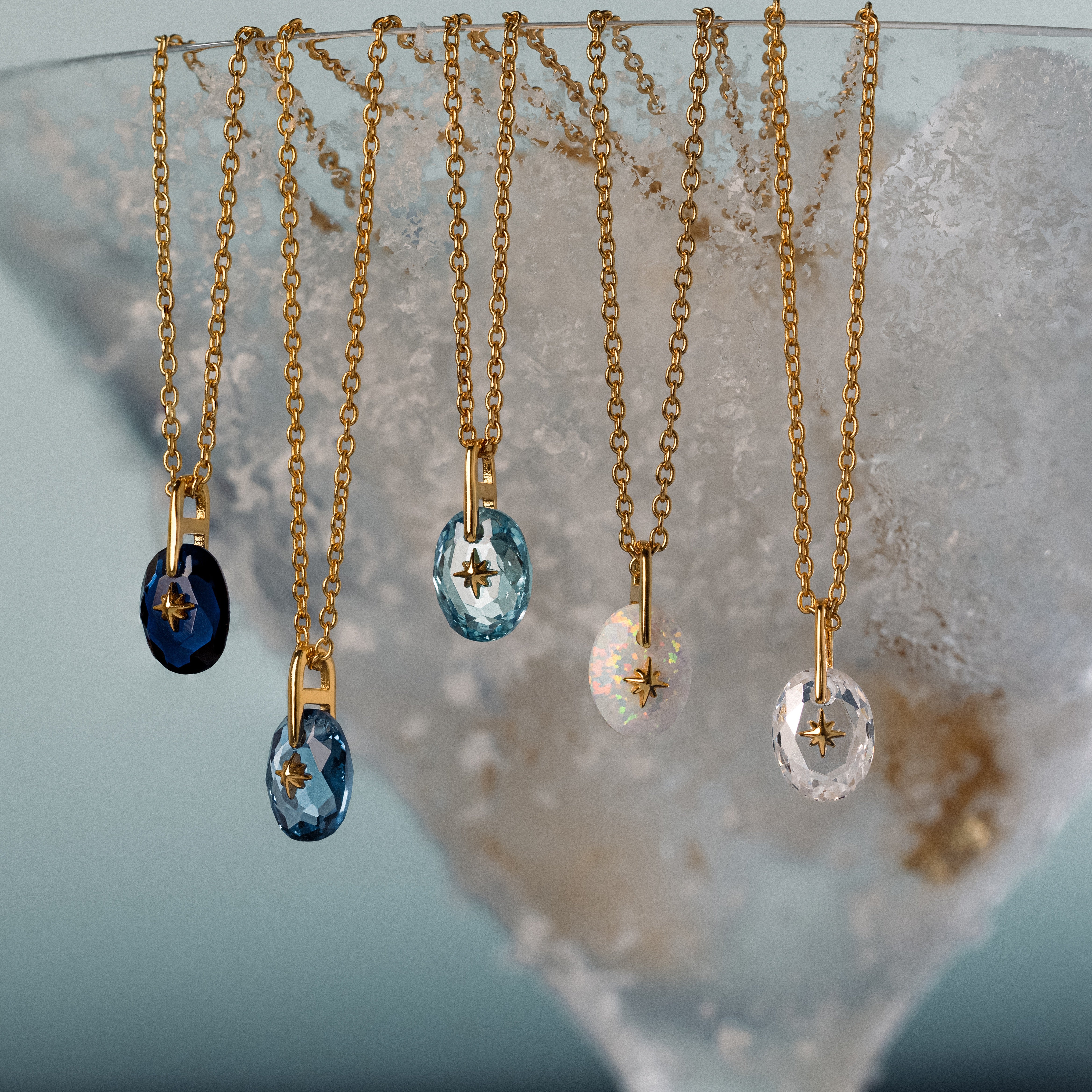 North Star Birthstone Signet Necklace - Image 15