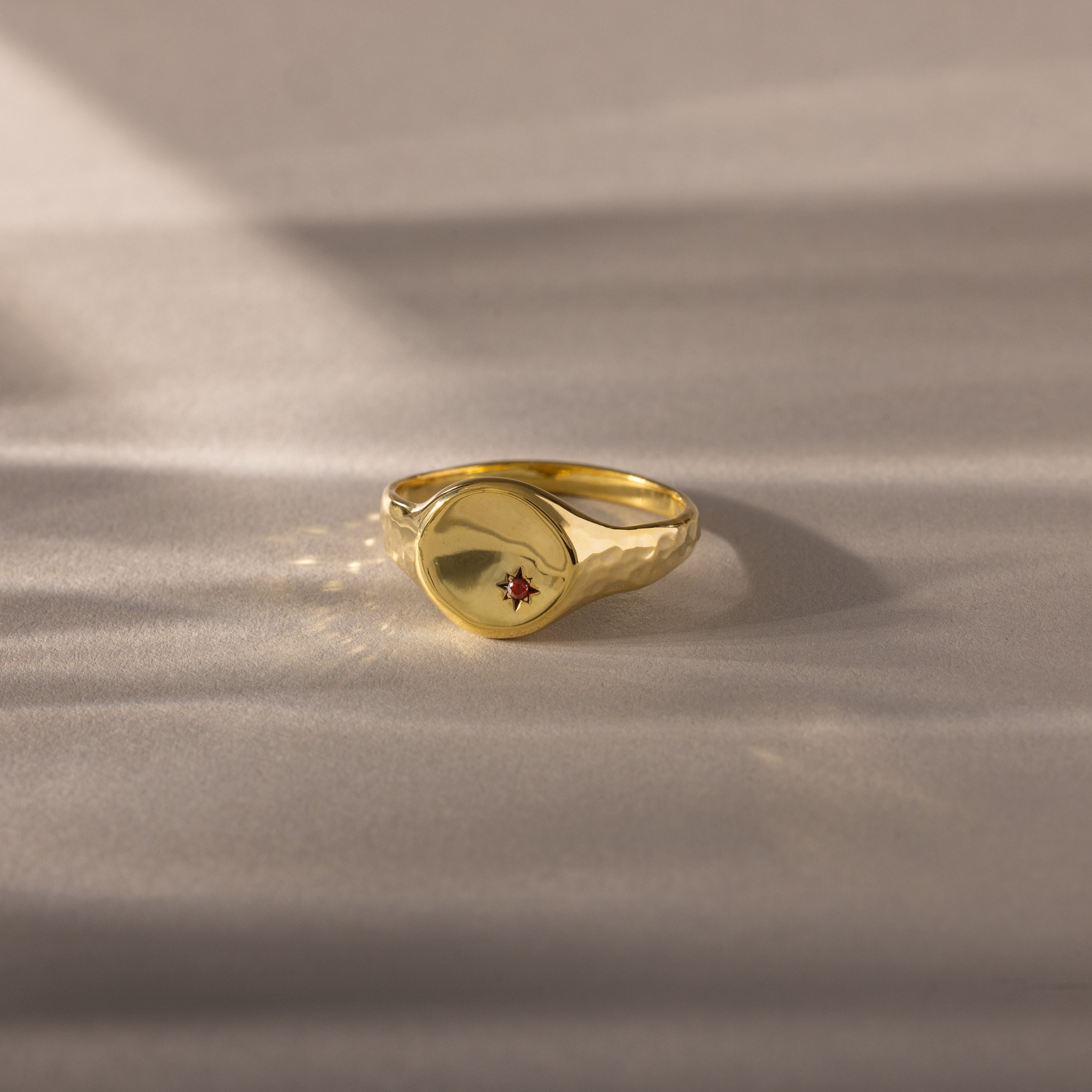 North Star Birthstone Signet Ring - Image 15