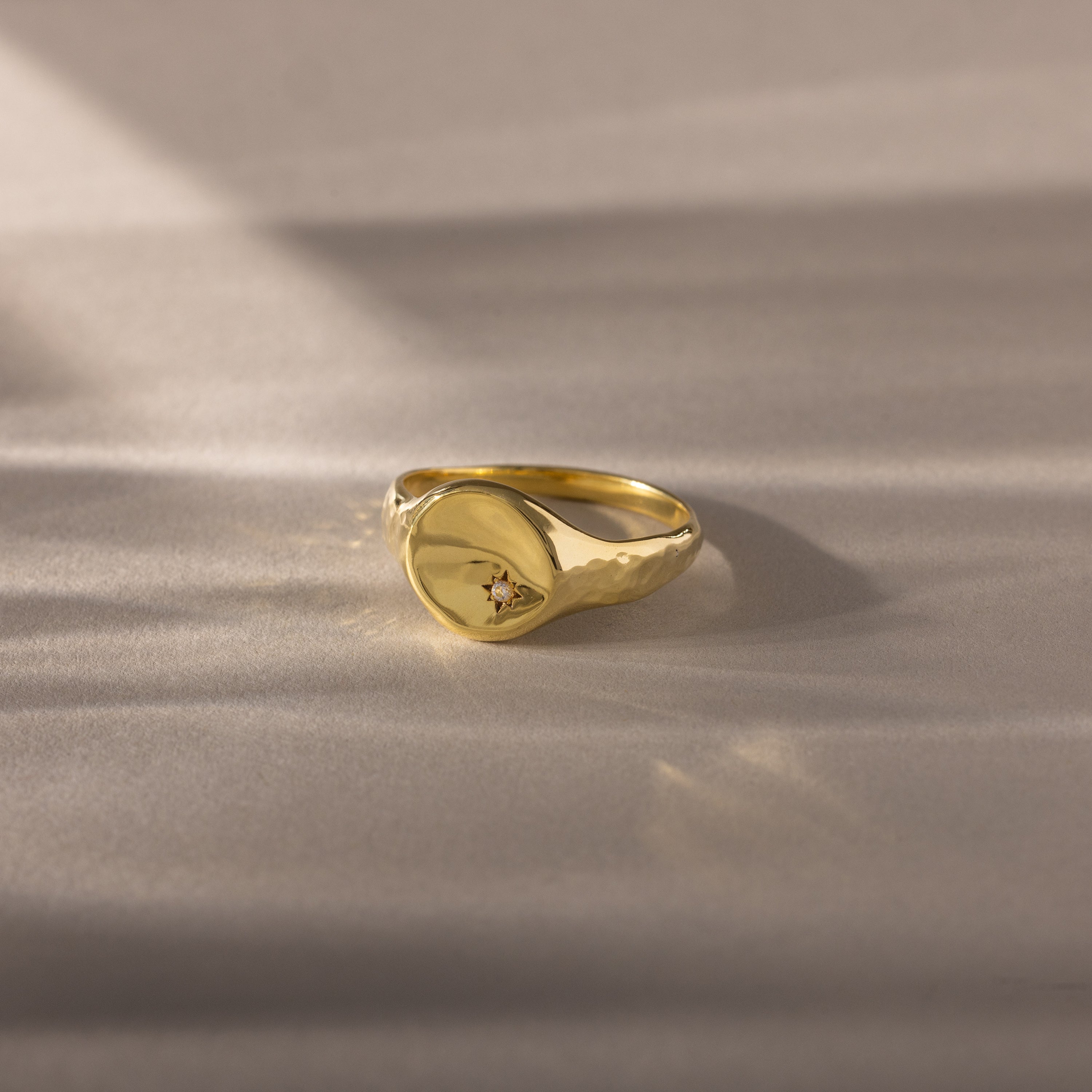 North Star Birthstone Signet Ring - Image 5