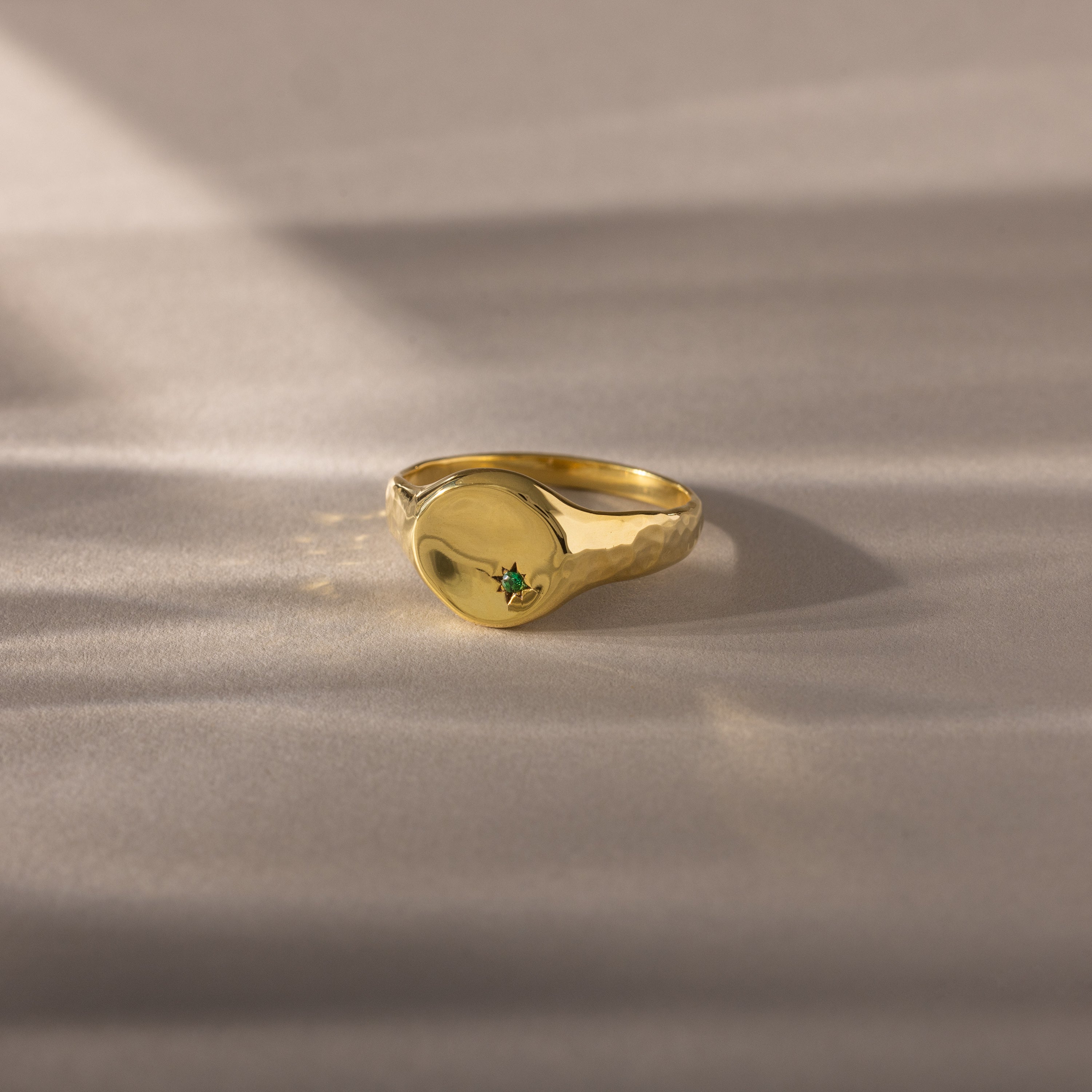 North Star Birthstone Signet Ring - Image 6
