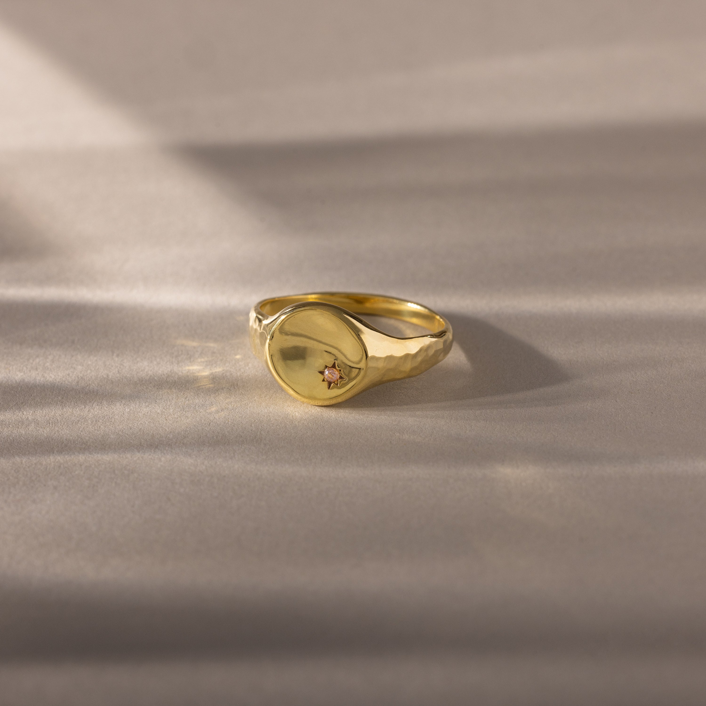 North Star Birthstone Signet Ring - Image 9