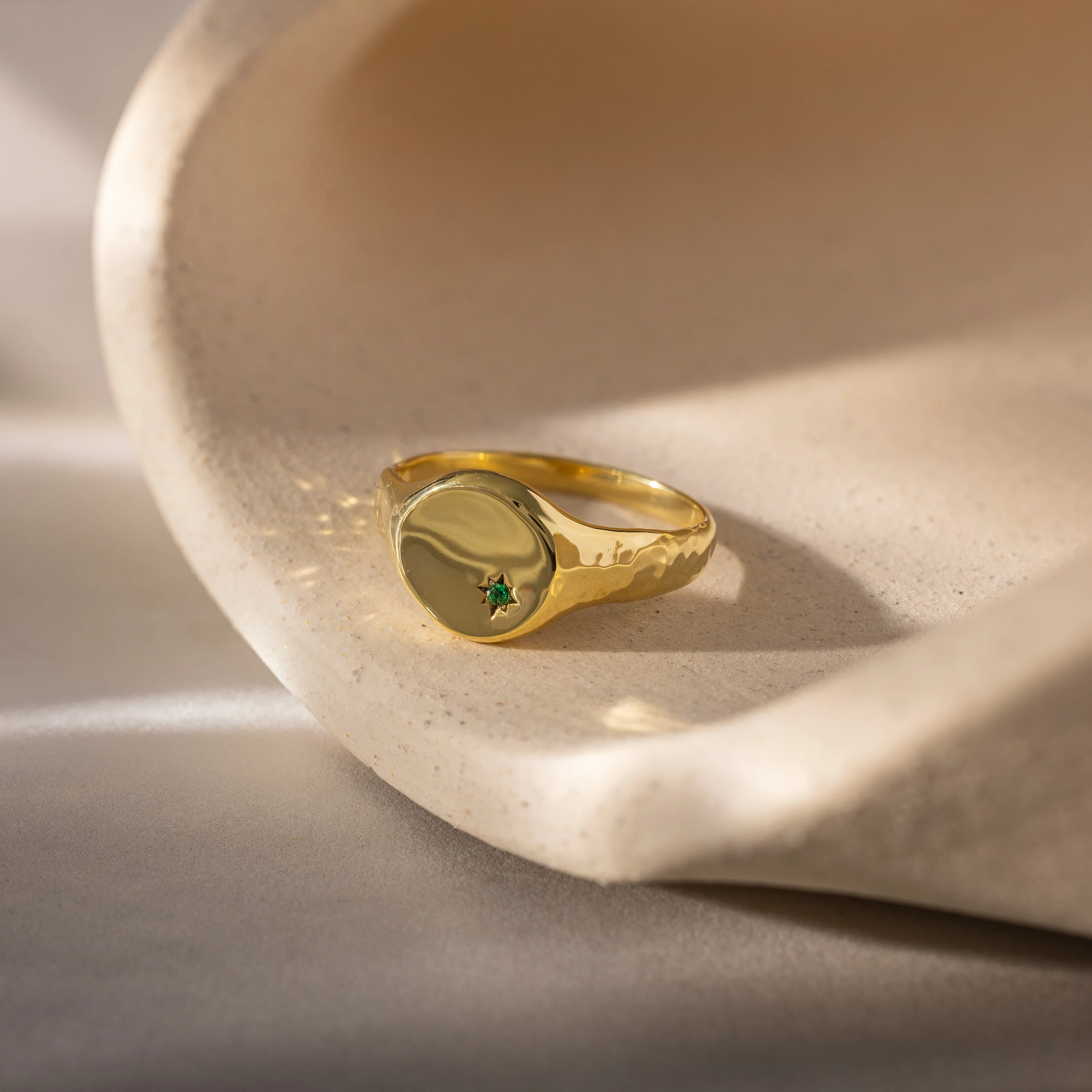 North Star Emerald Signet Ring - Image 3
