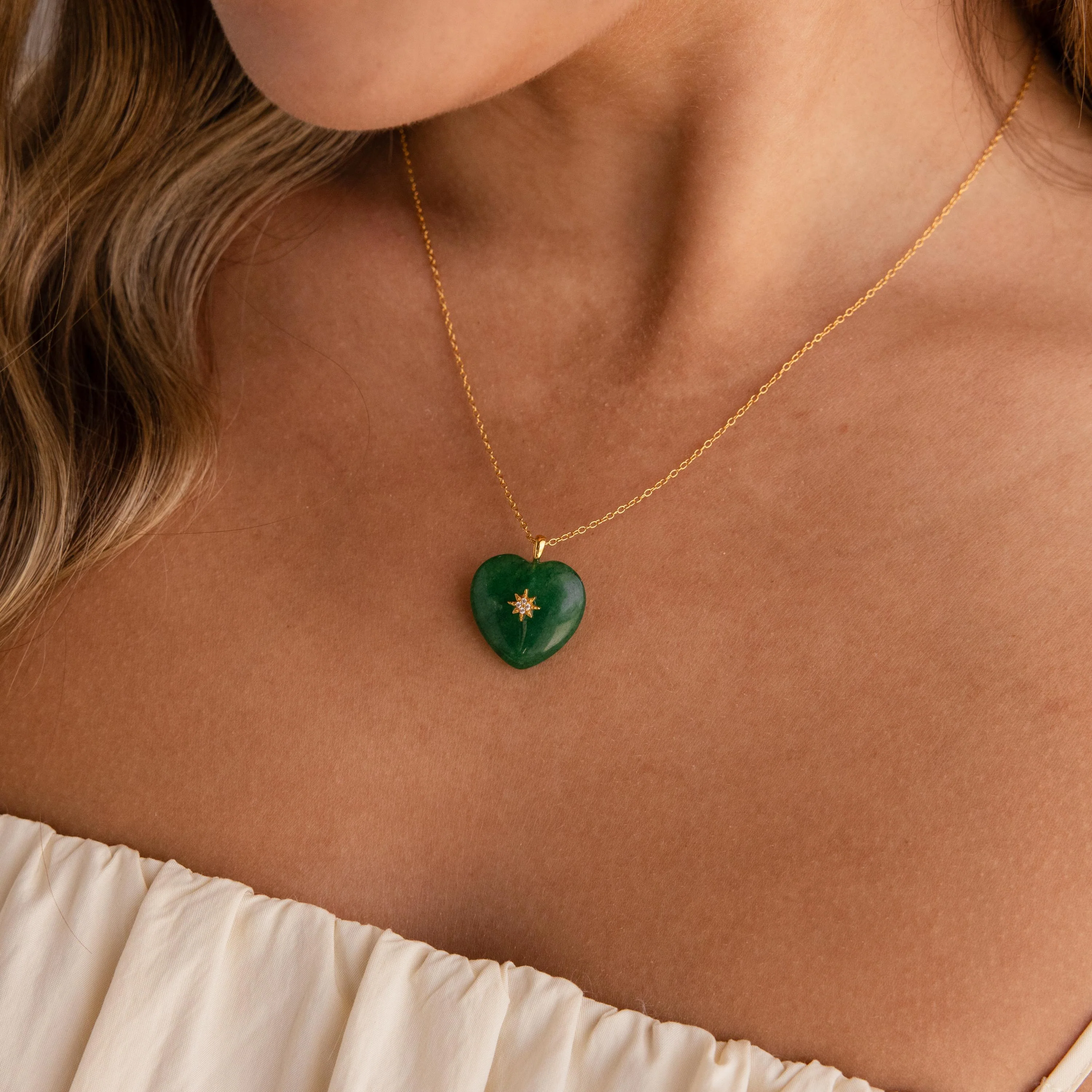 North Star Jade Heart Necklace - Image 4