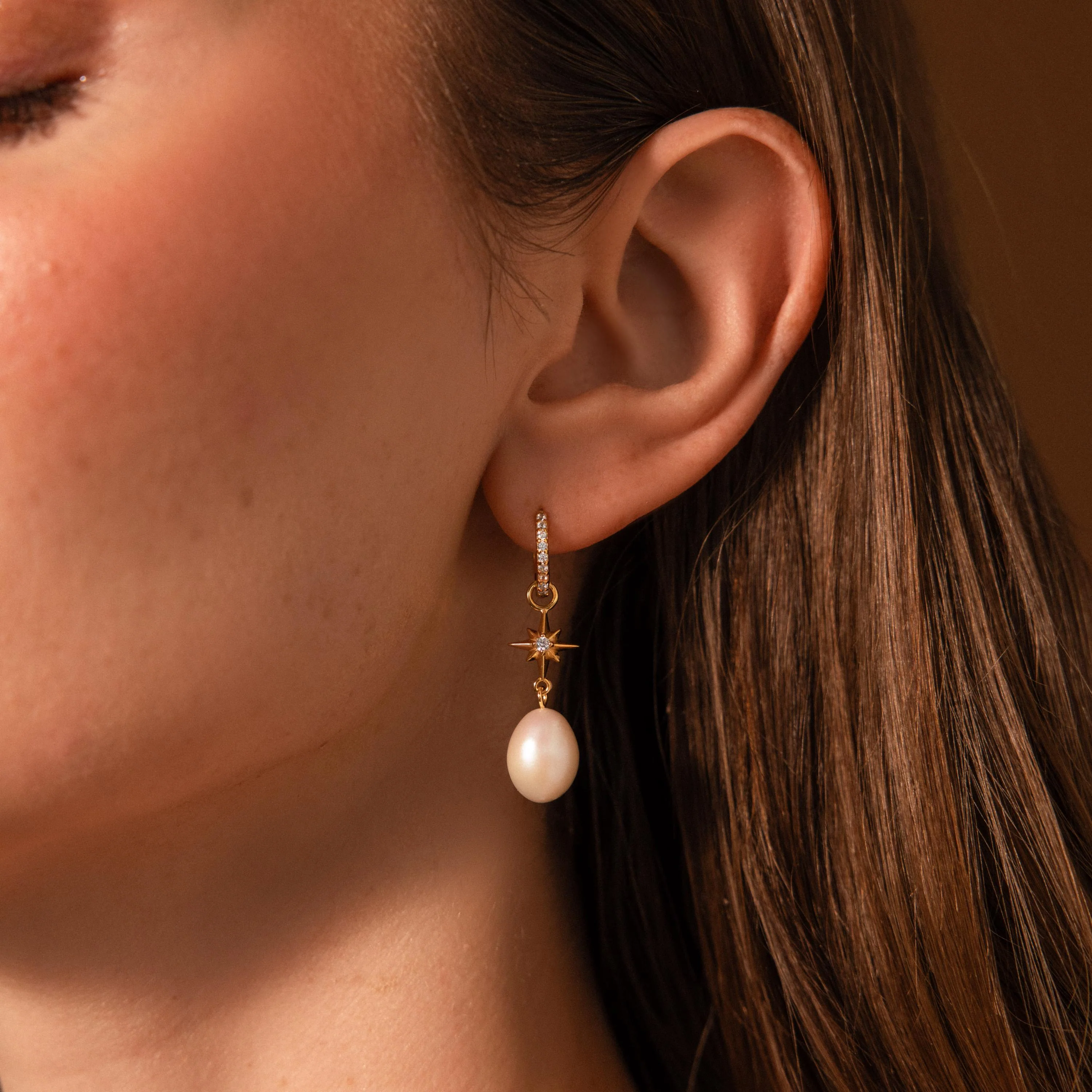 North Star Pearl Hoops - Image 3