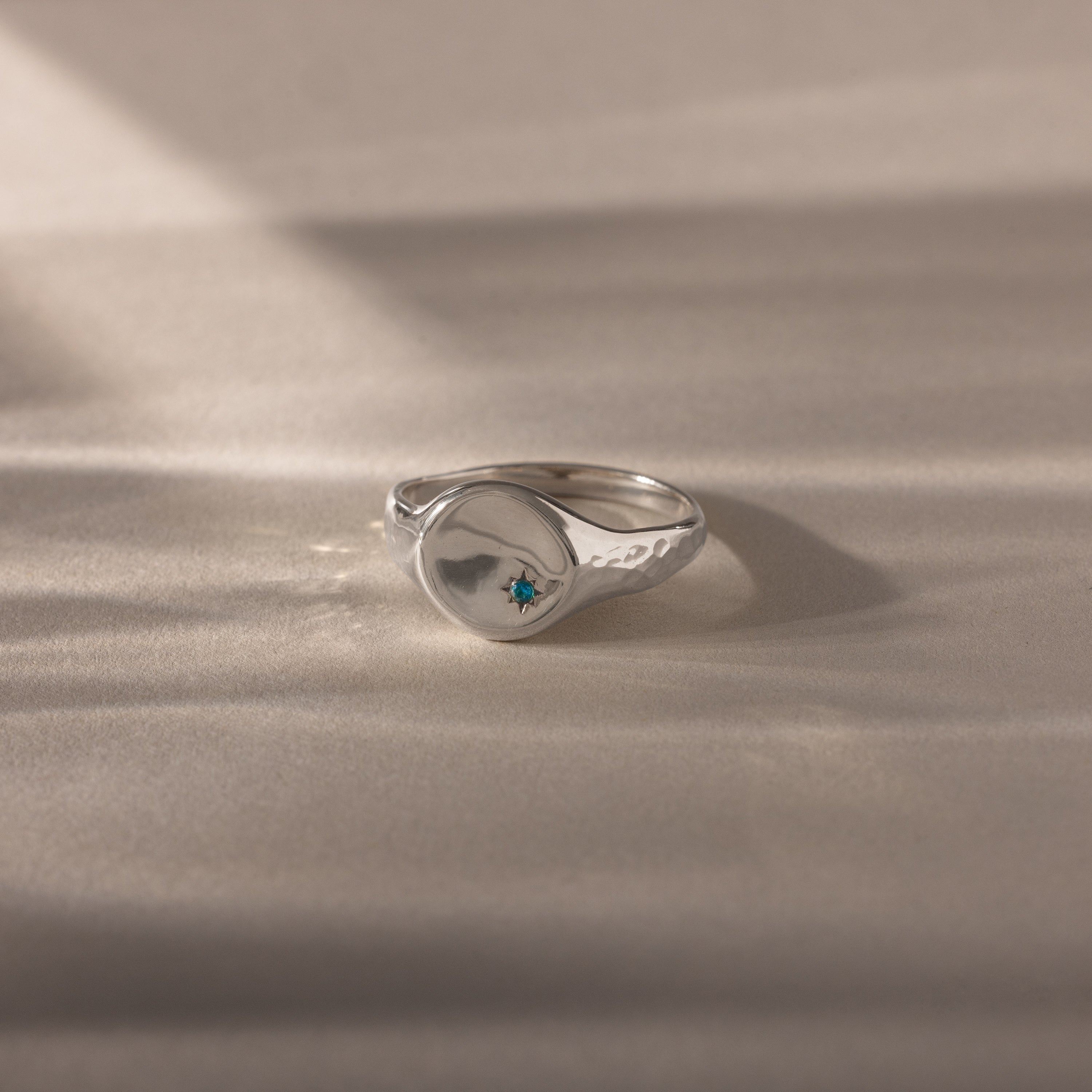 North Star Zircon Signet Ring - Image 3