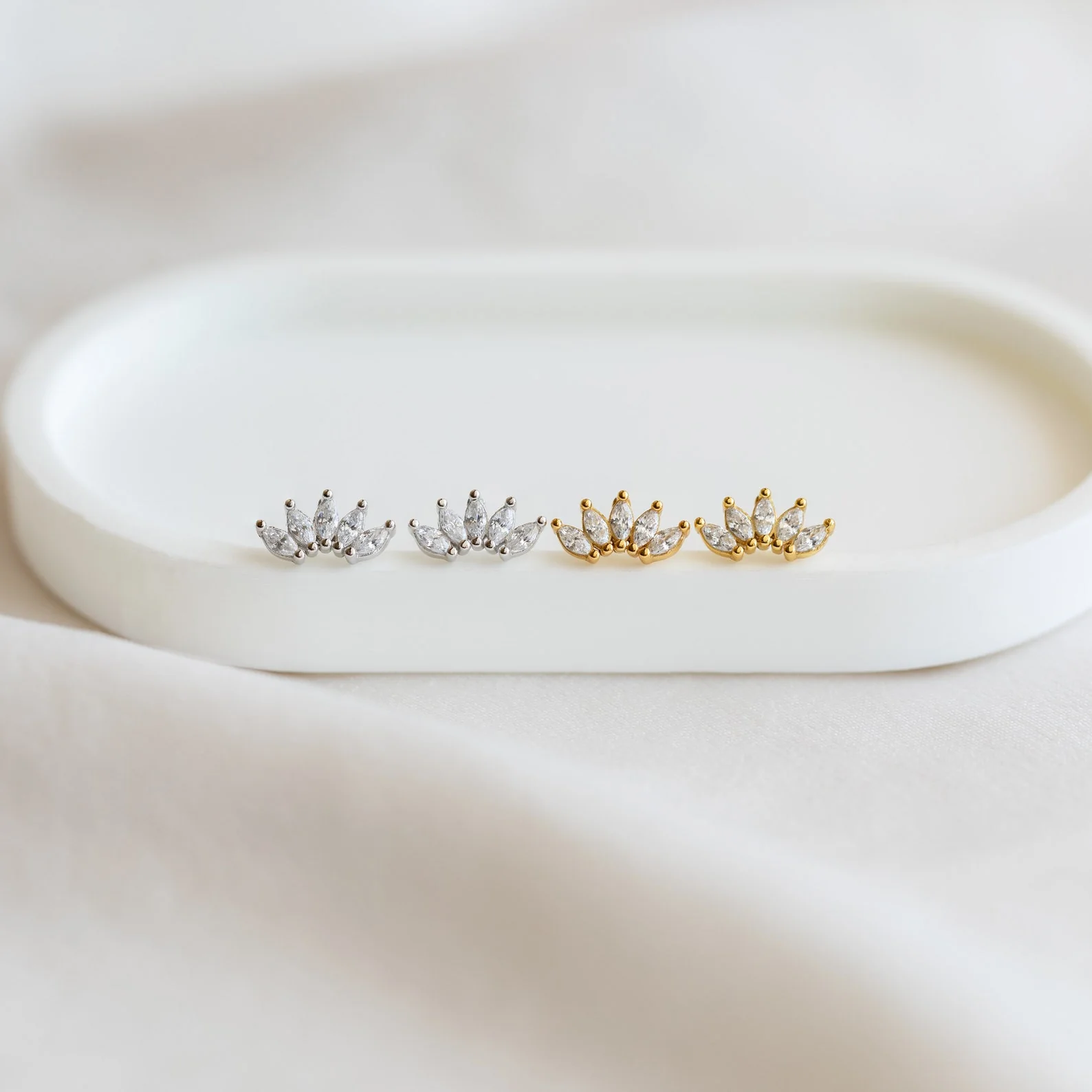 Odessa Marquise Studs - Image 4