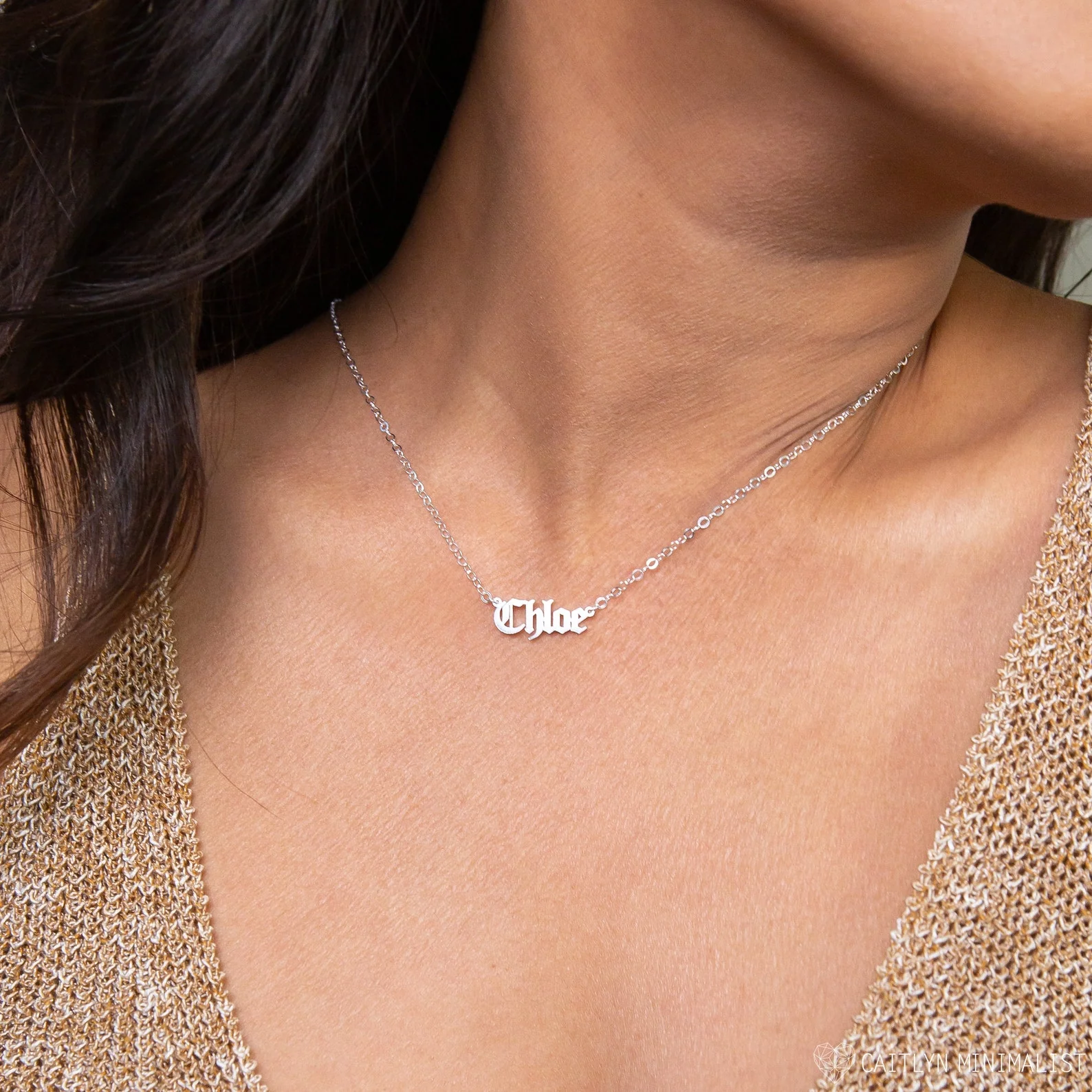 Old English Name Necklace - Image 3