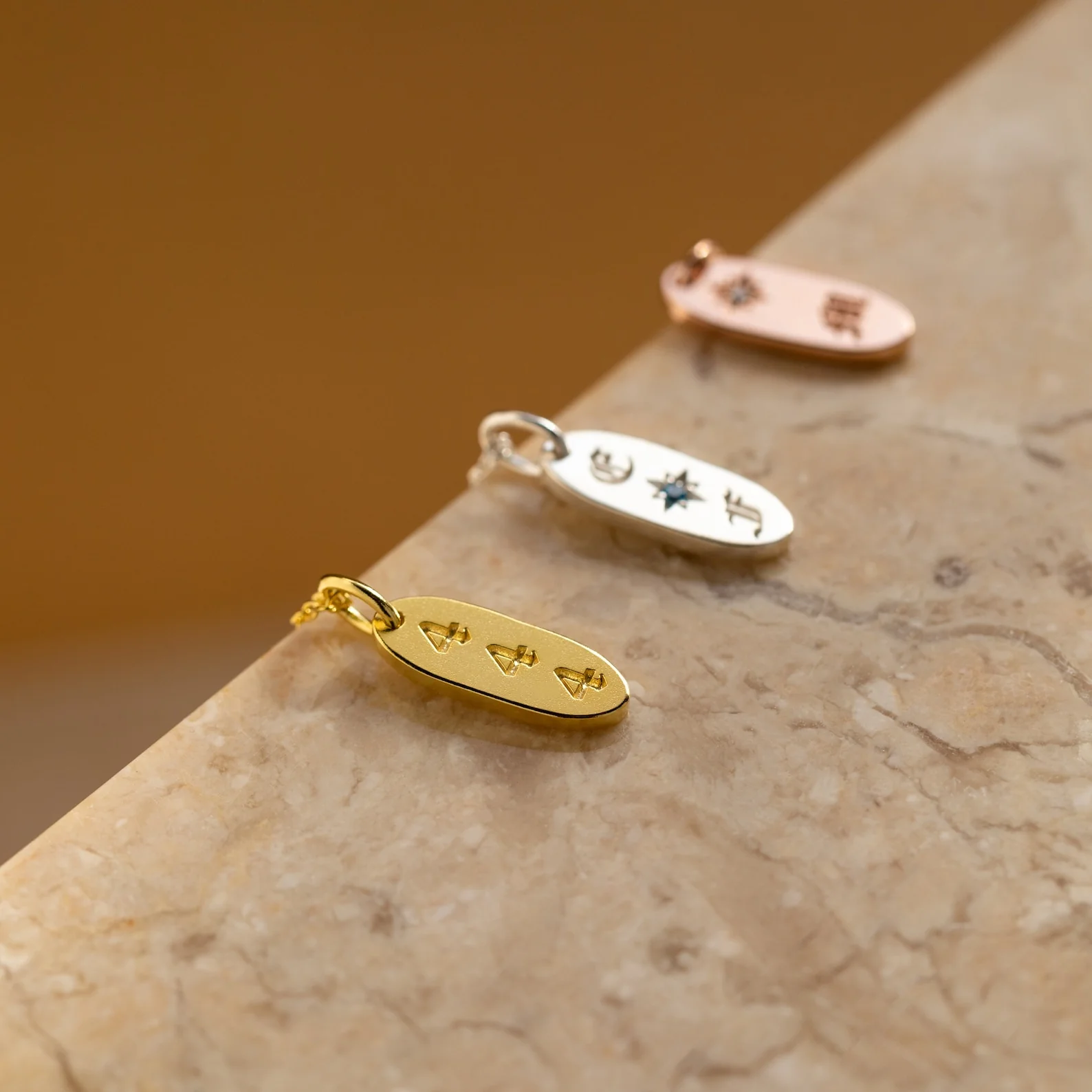 Old English Oval Tag Necklace - Image 3