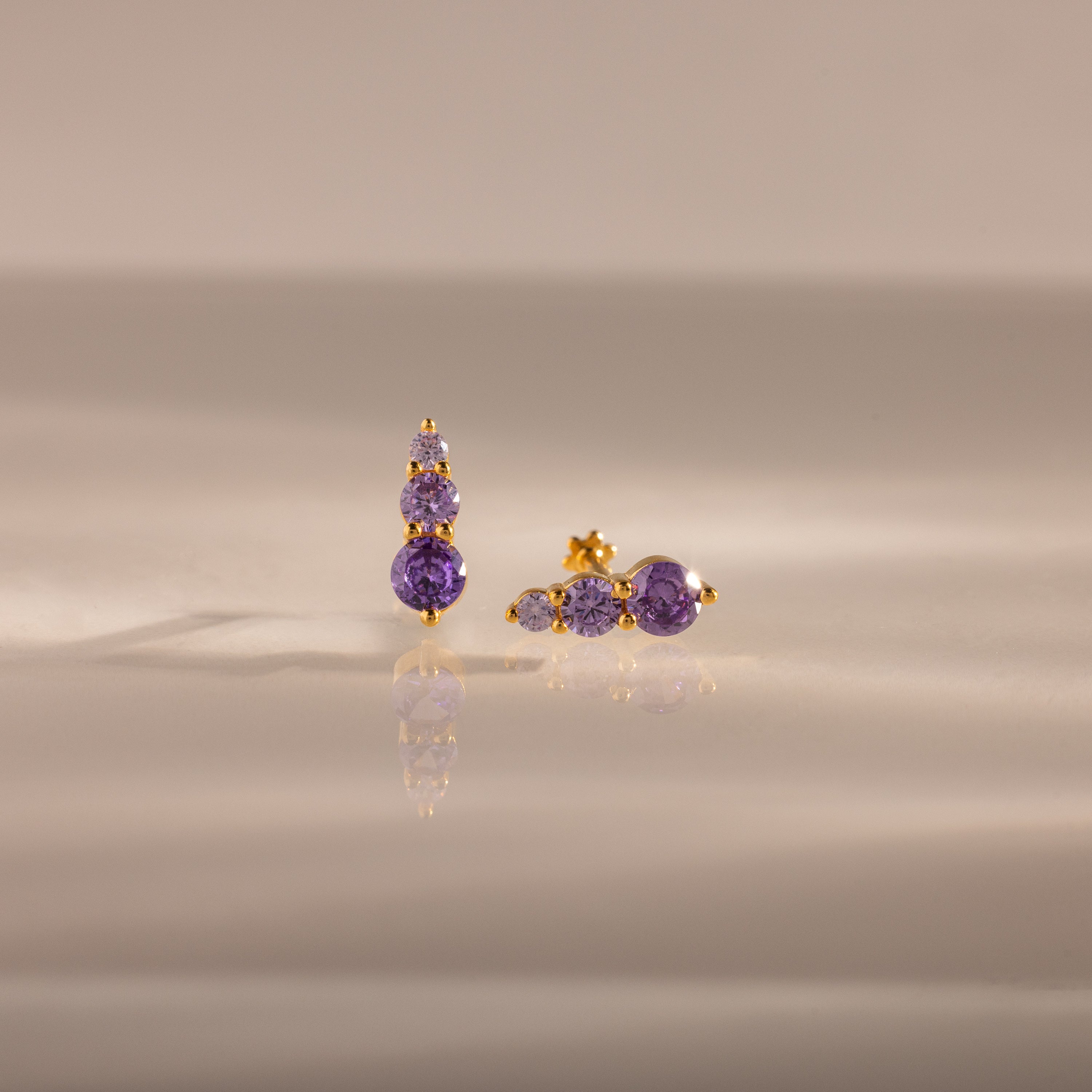 Ombre Alexandrite Flatback Studs