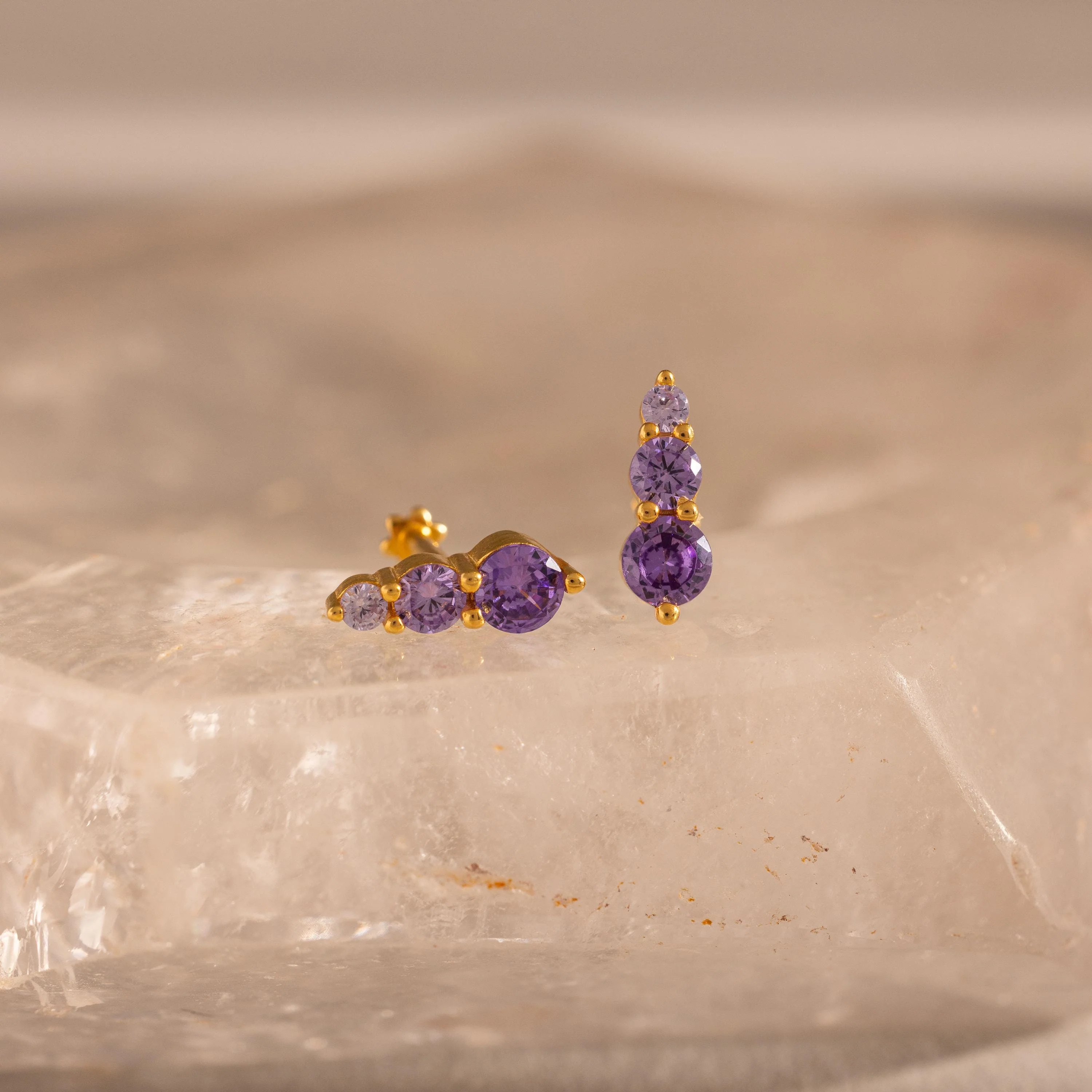 Ombre Alexandrite Flatback Studs - Image 3
