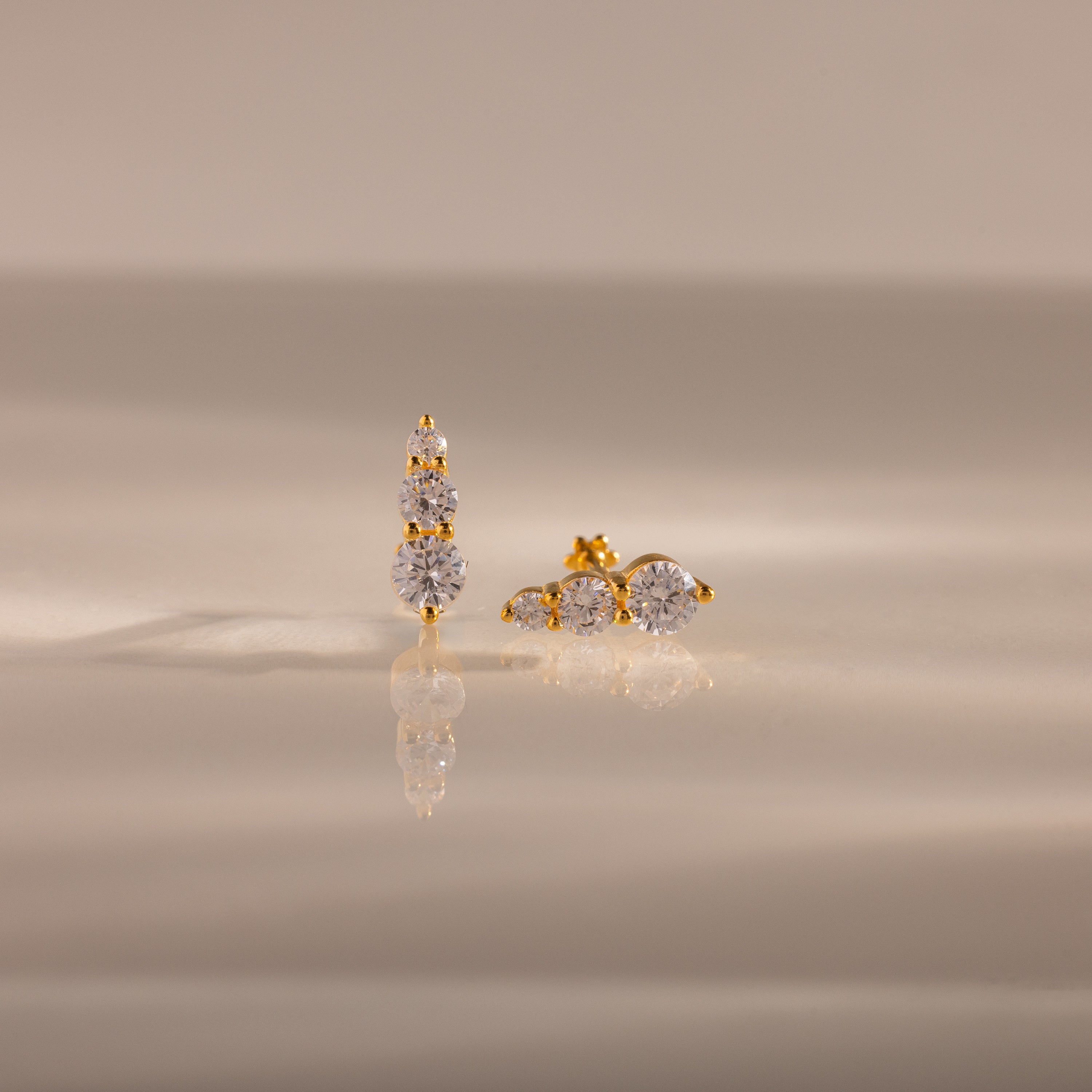 Ombre Diamond Flatback Studs