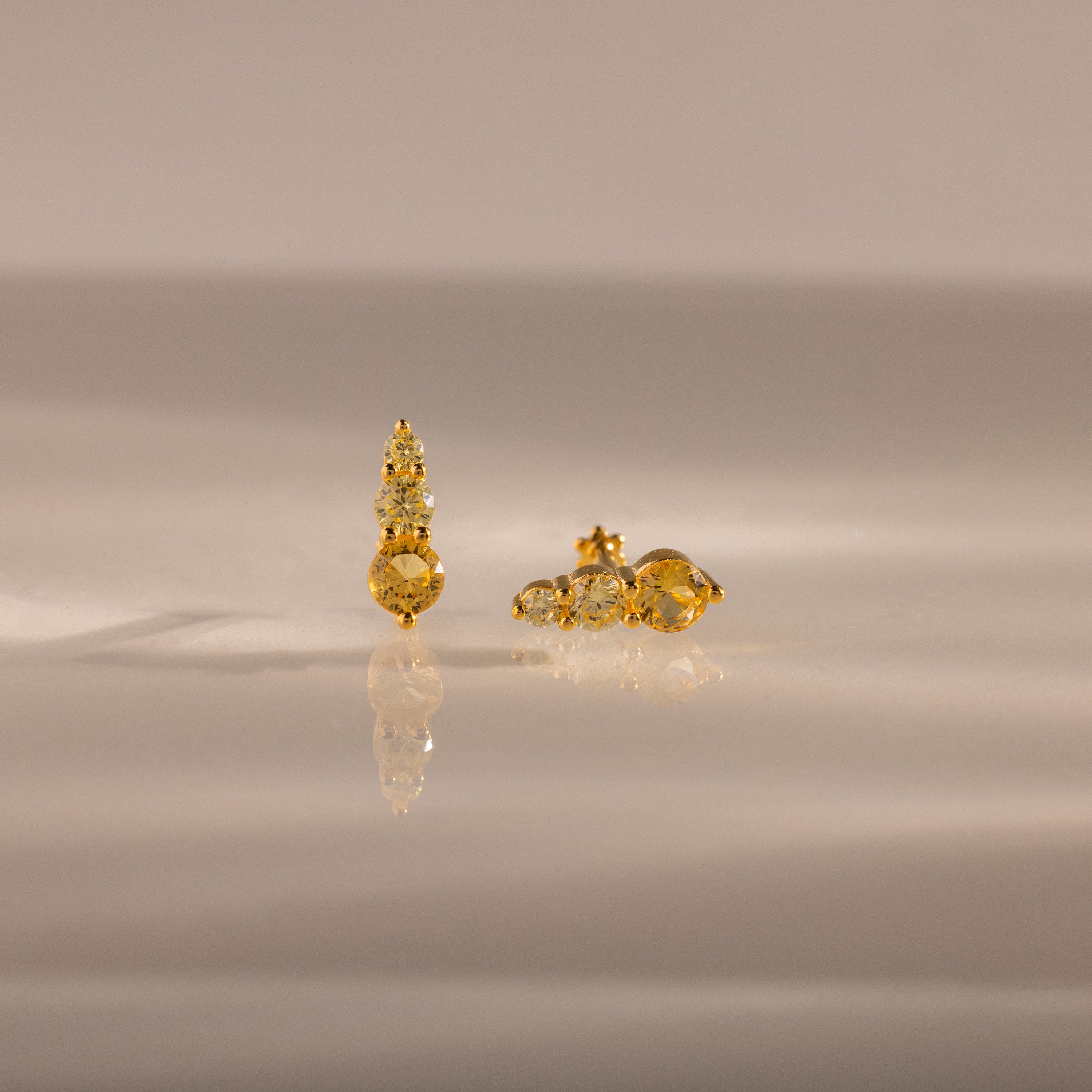 Ombre Topaz Flatback Studs