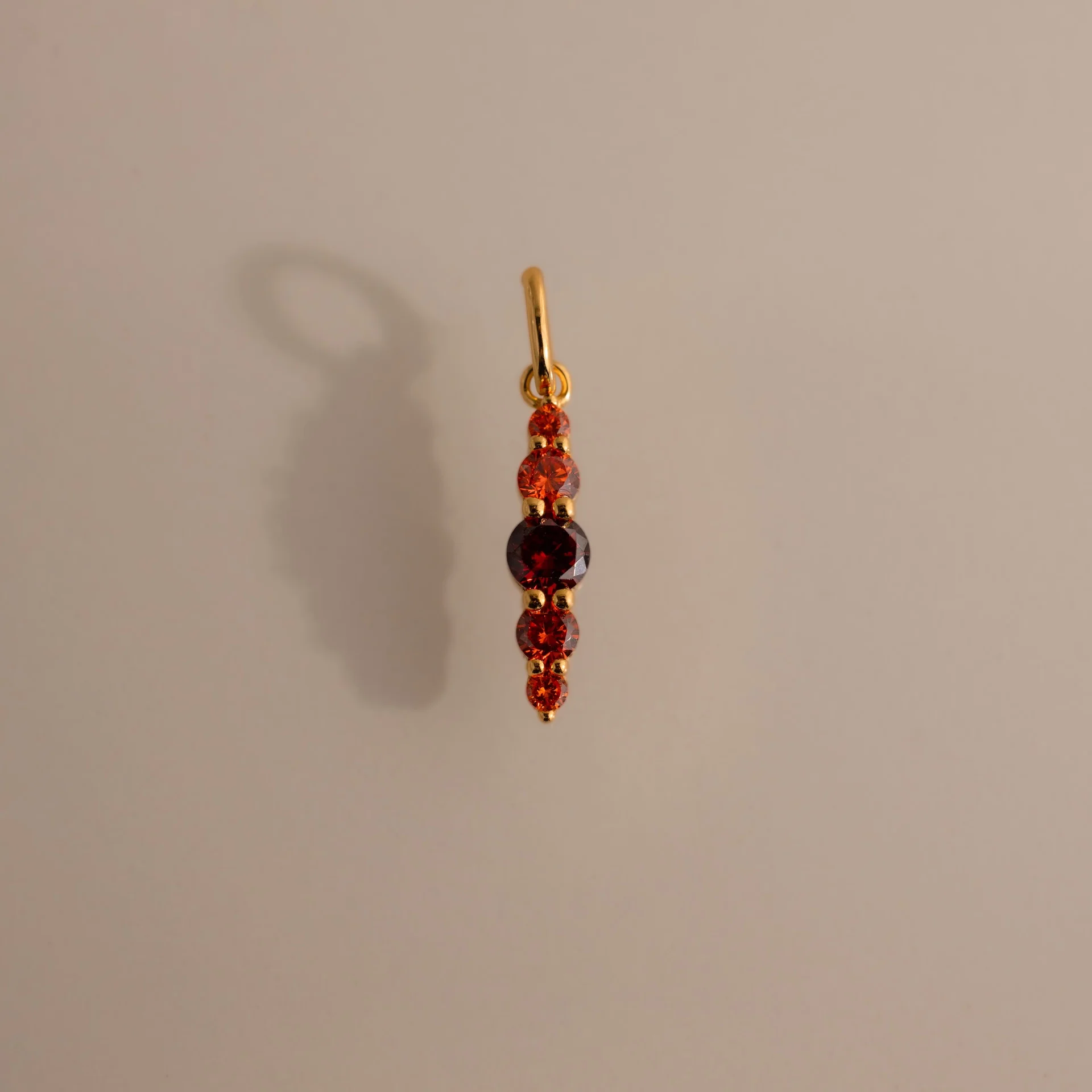 Ombre Lace Garnet Charm