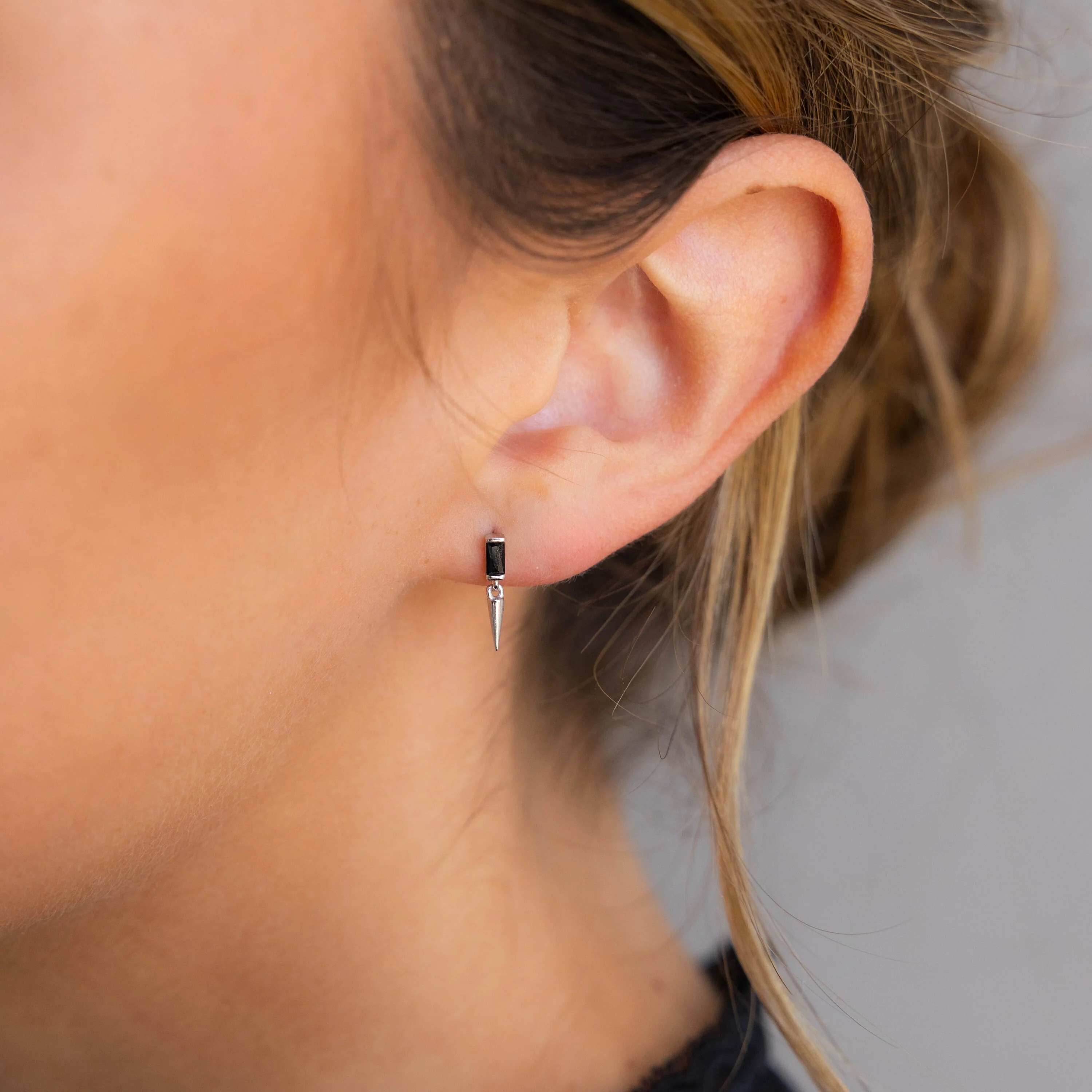 Onyx Dagger Drop Earrings - Image 4