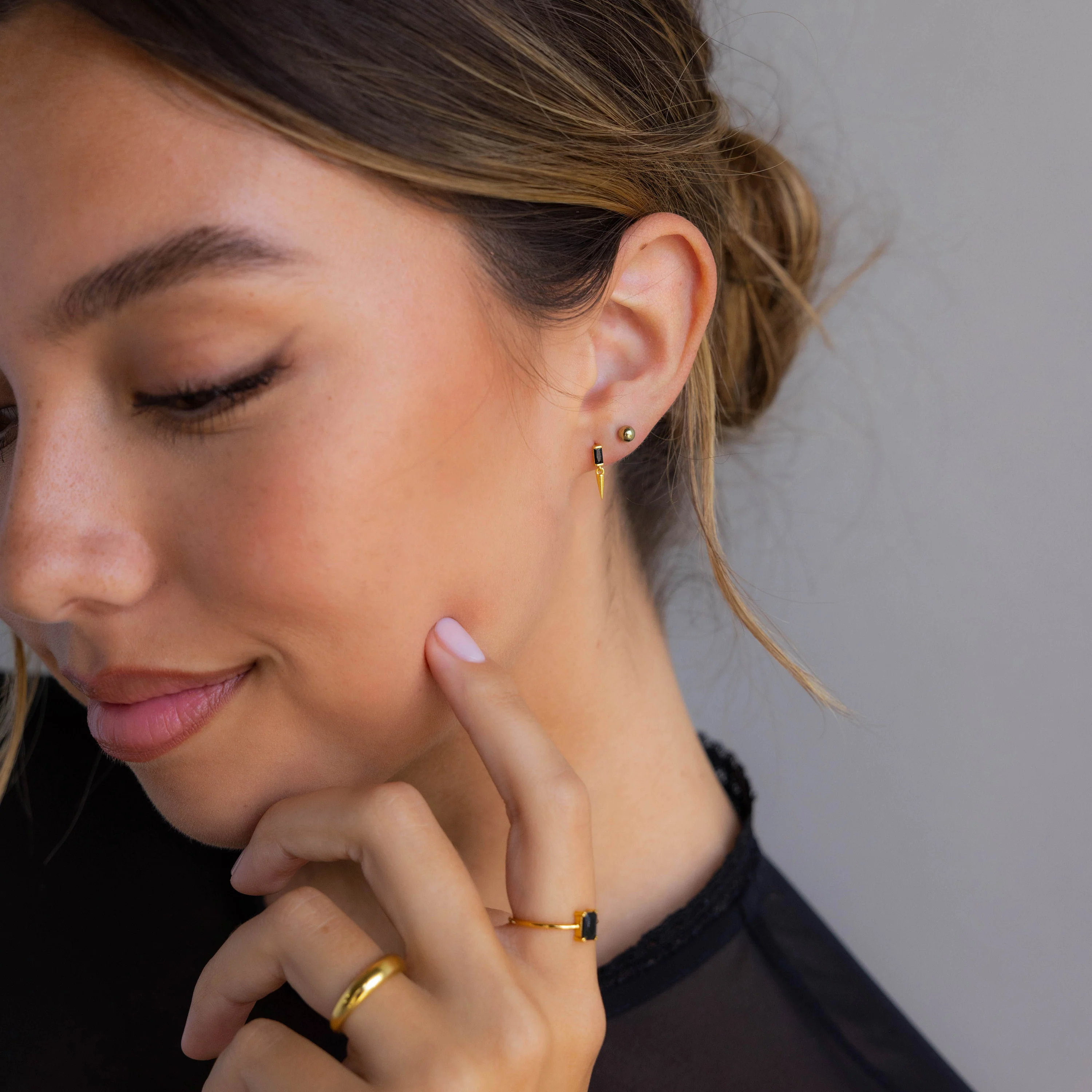 Onyx Dagger Drop Earrings - Image 8
