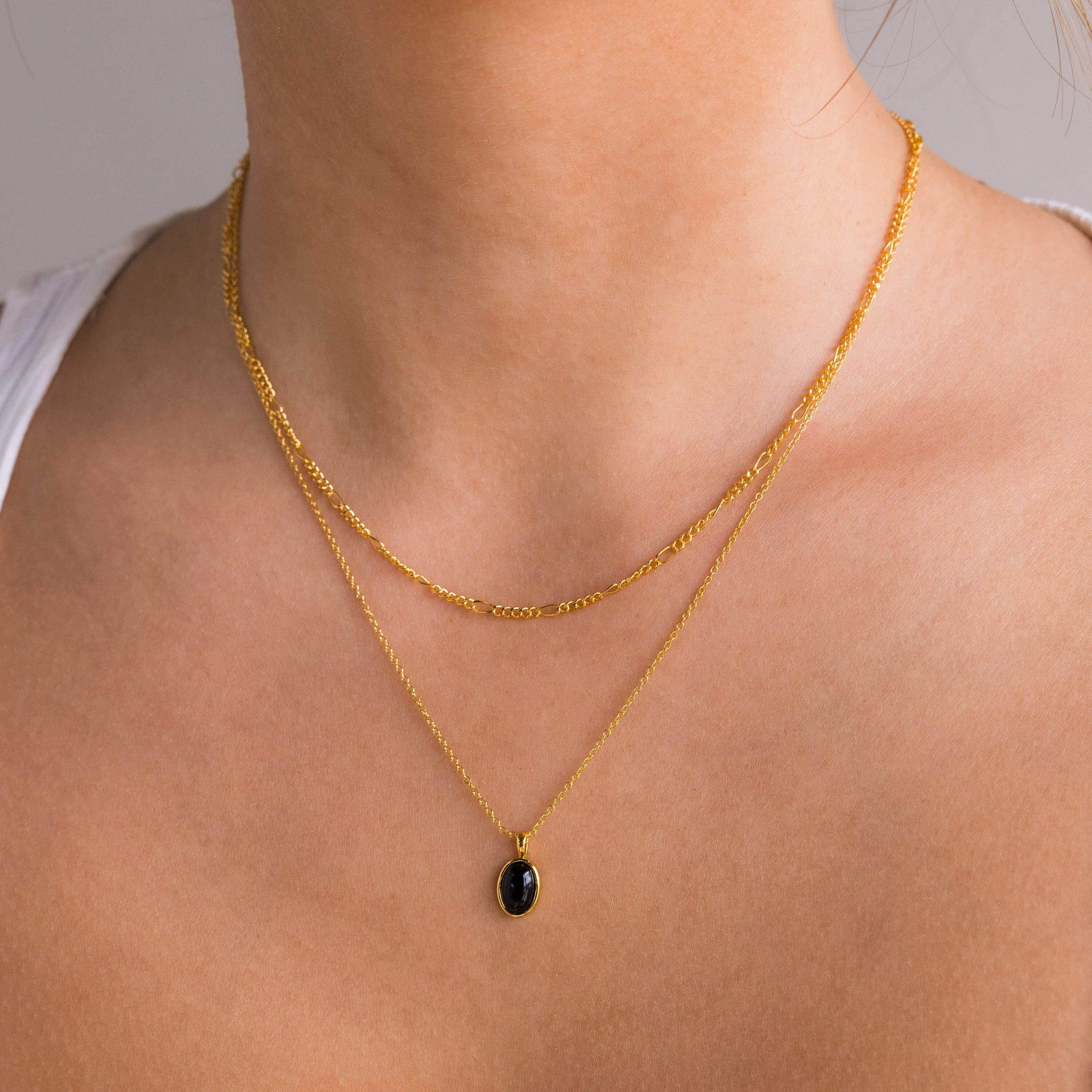 Onyx Figaro Duo Necklace - Image 2
