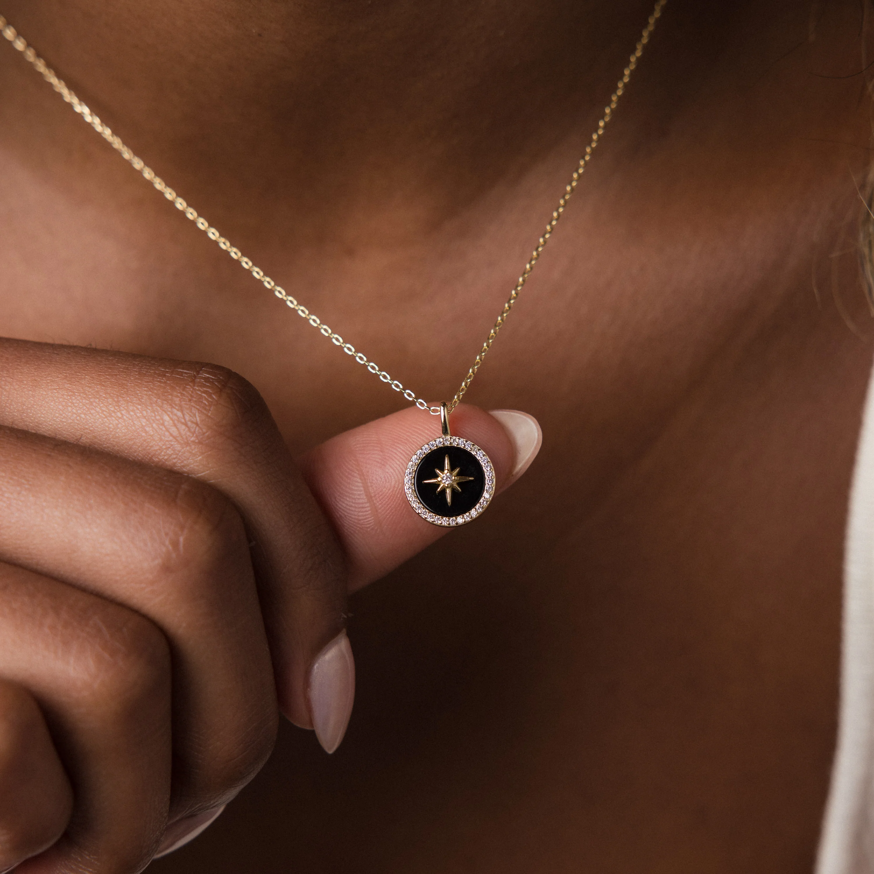 Onyx Star Pendant Necklace - Image 3