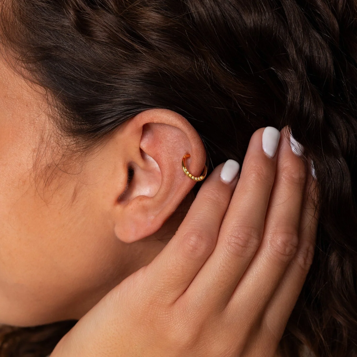 Opal Cartilage Huggies - Image 2