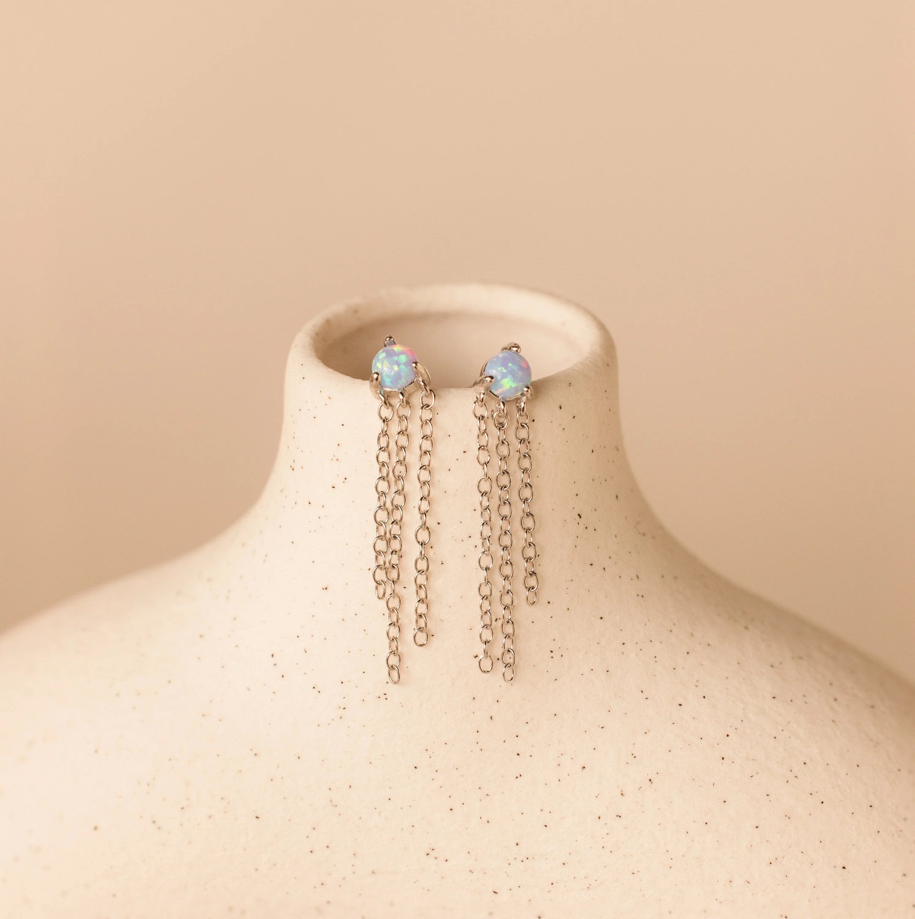 Opal Chain Earrings - Image 5