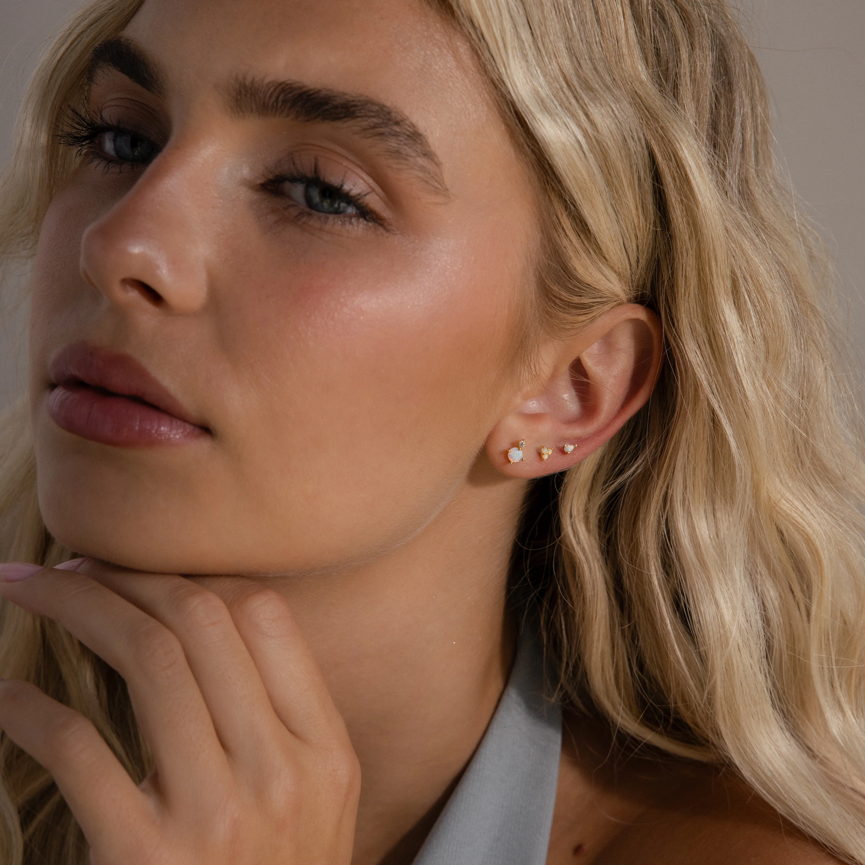 Opal Cluster Flatback Studs - Image 6