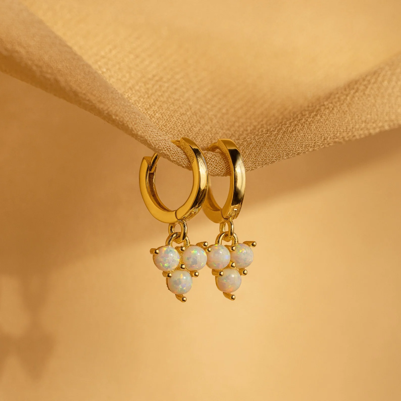 Opal Cluster Huggies - Image 3