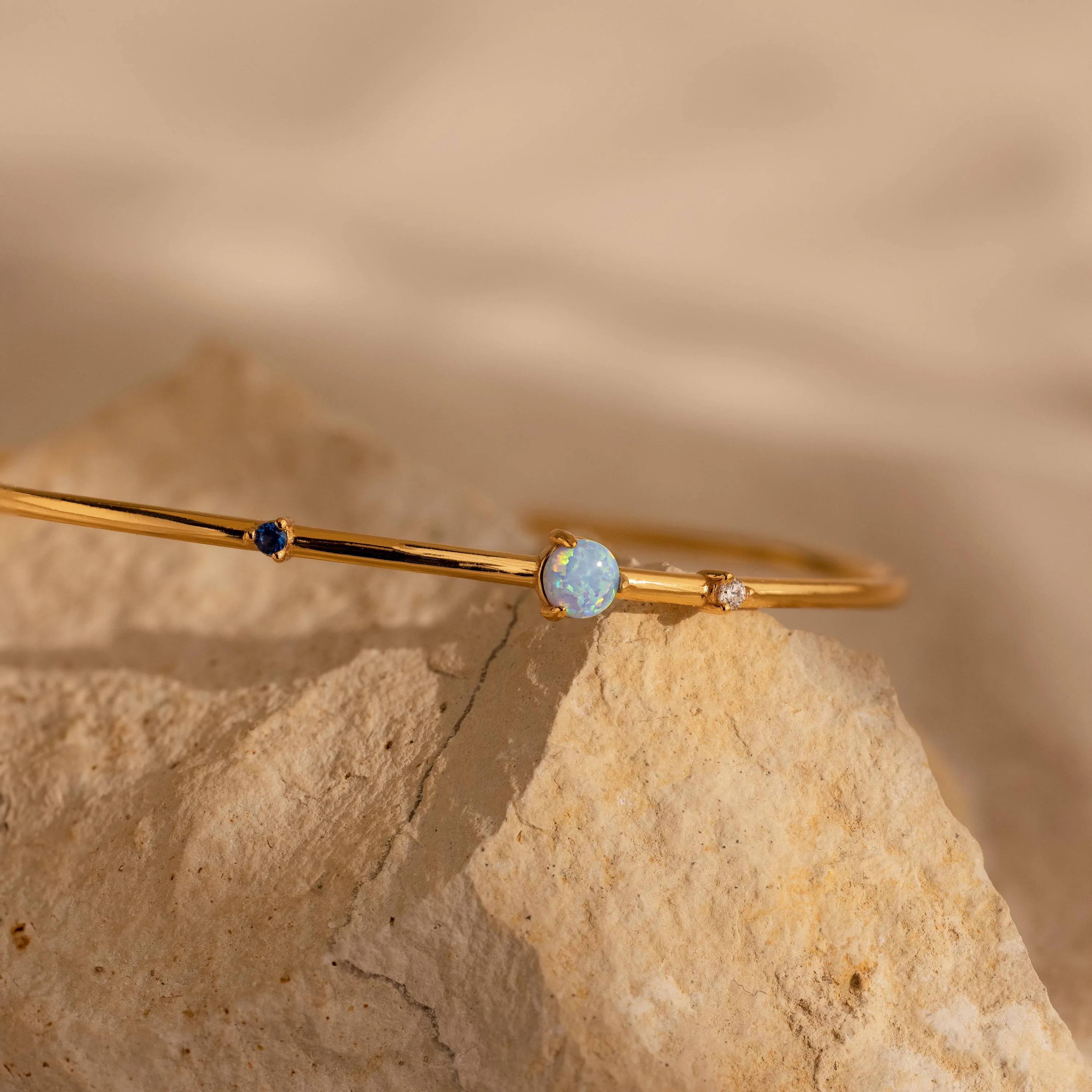 Opal & Diamond Cuff Bracelet - Image 7