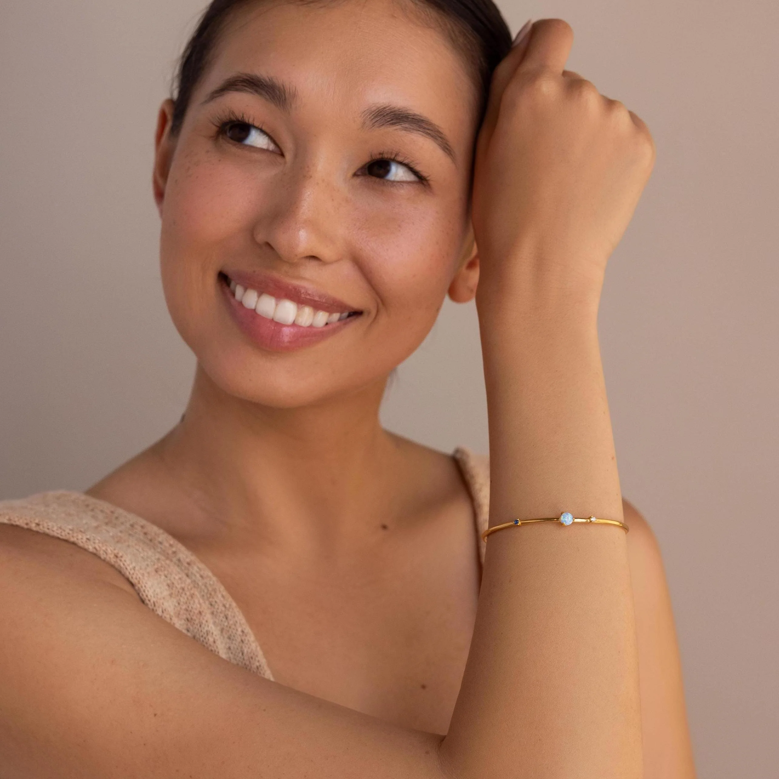 Opal & Diamond Cuff Bracelet - Image 8