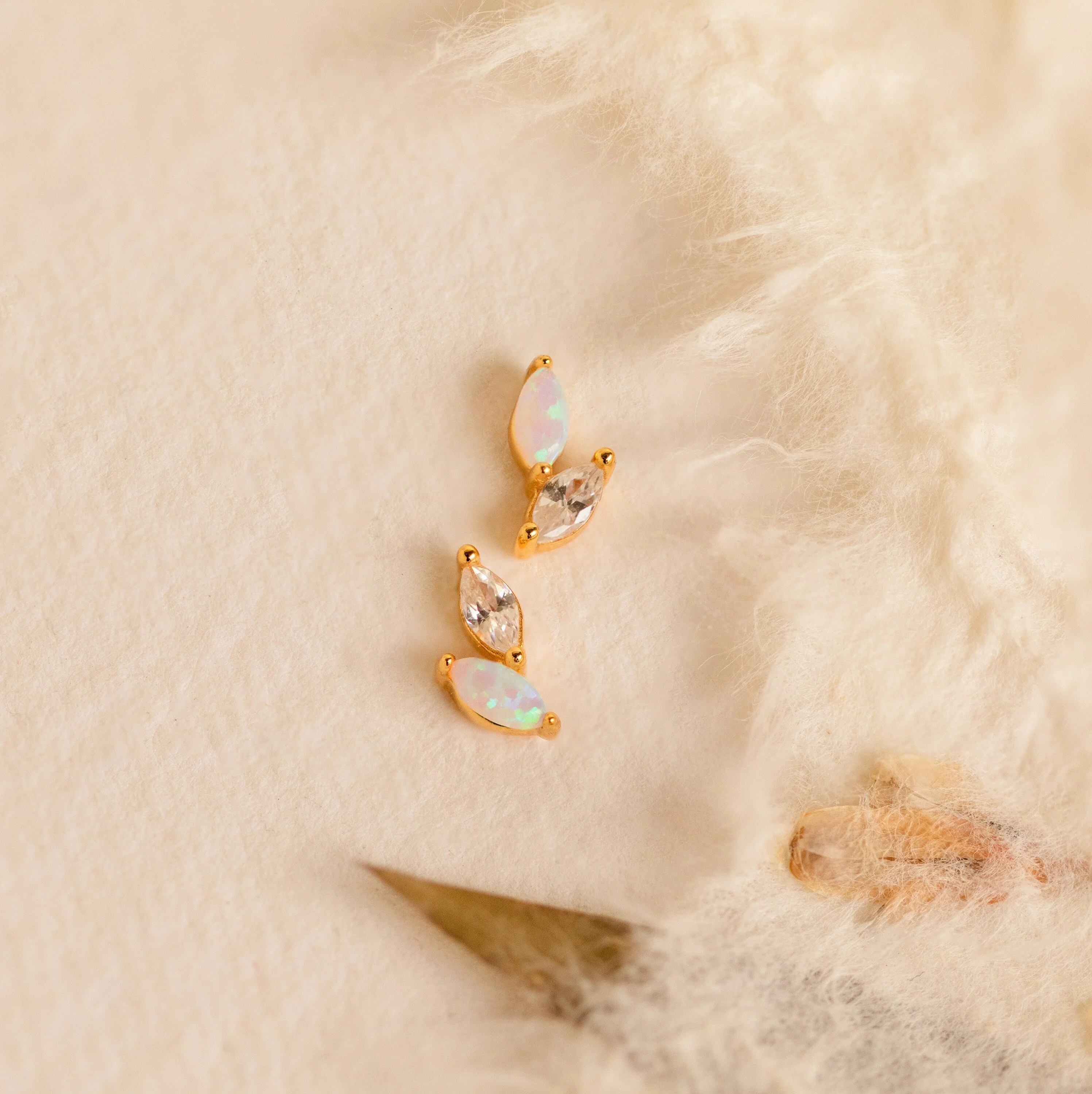 Opal & Diamond Marquise Studs - Image 7