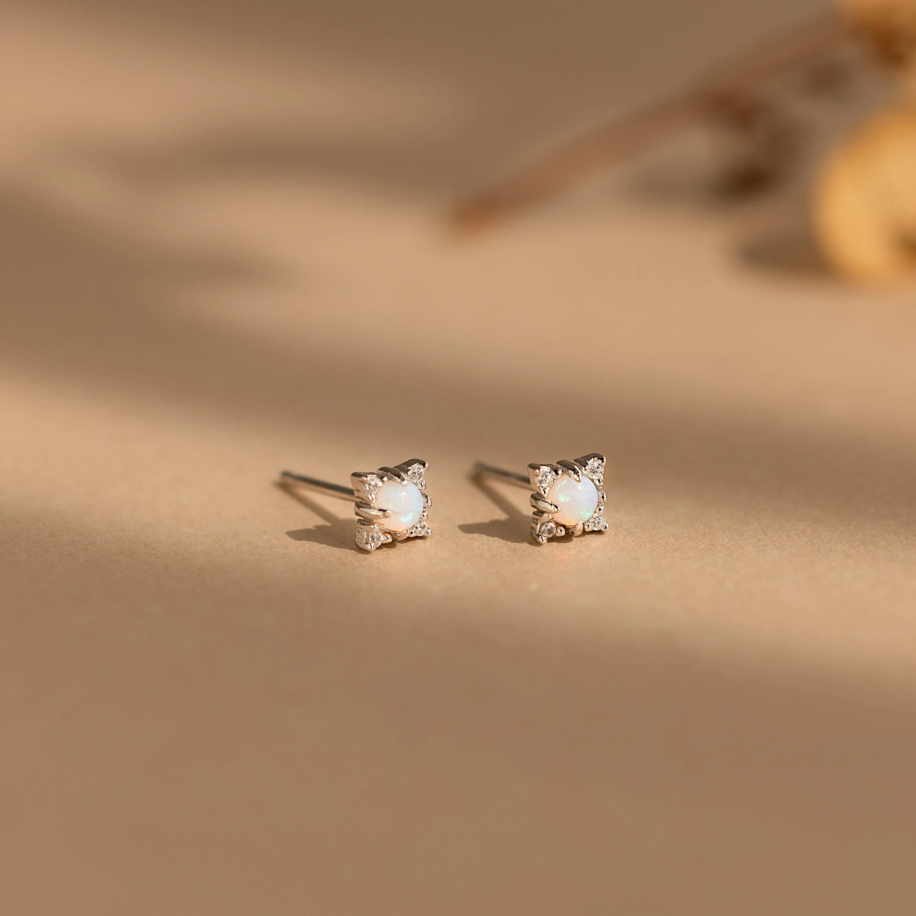 Opal Diamond Star Studs - Image 8