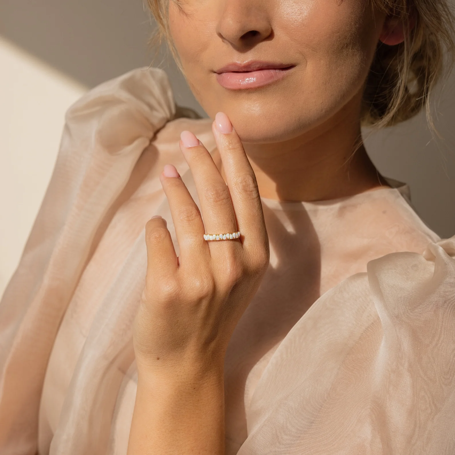 Opal Drop Eternity Ring - Image 4