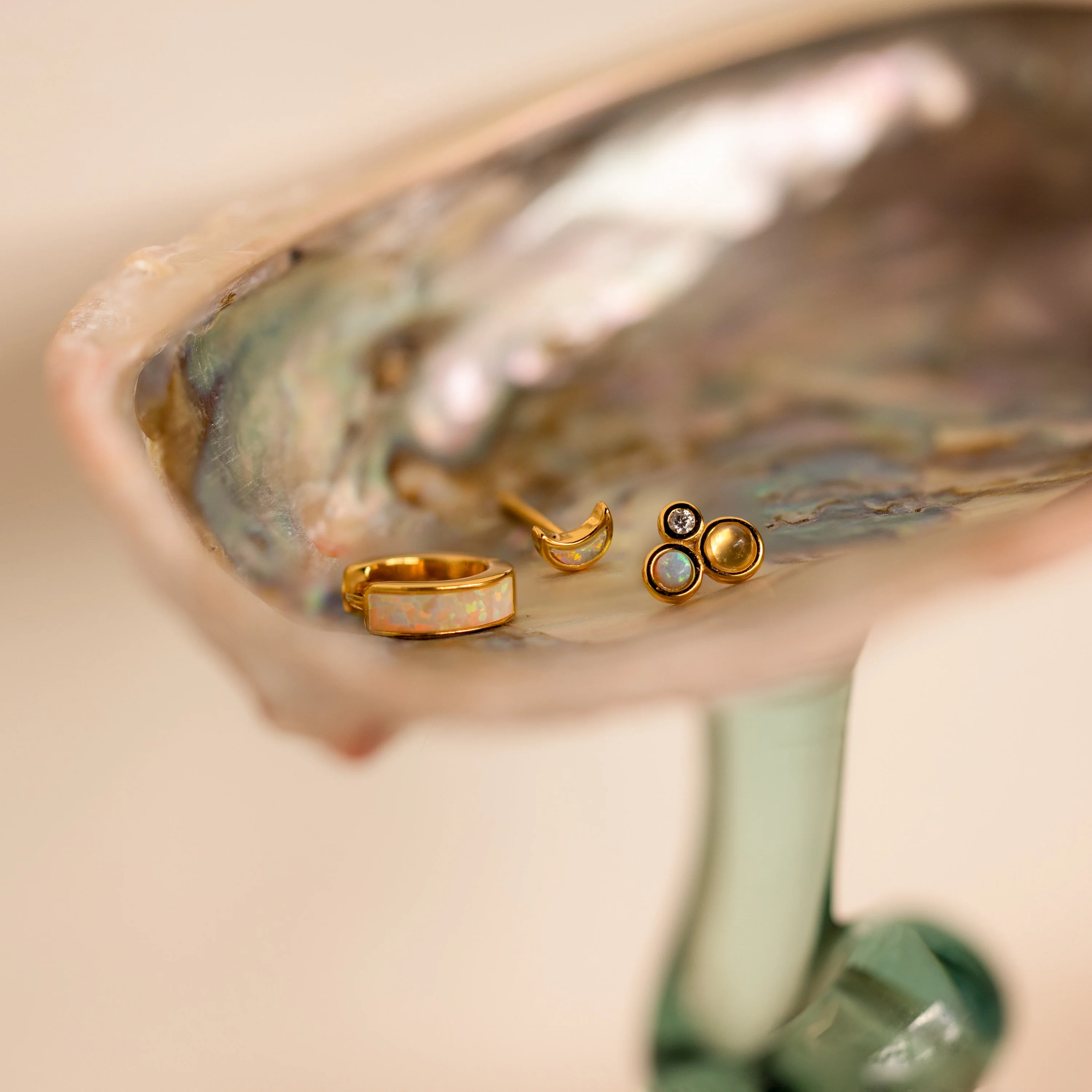 Opal Inlay Earrings Set - Image 5