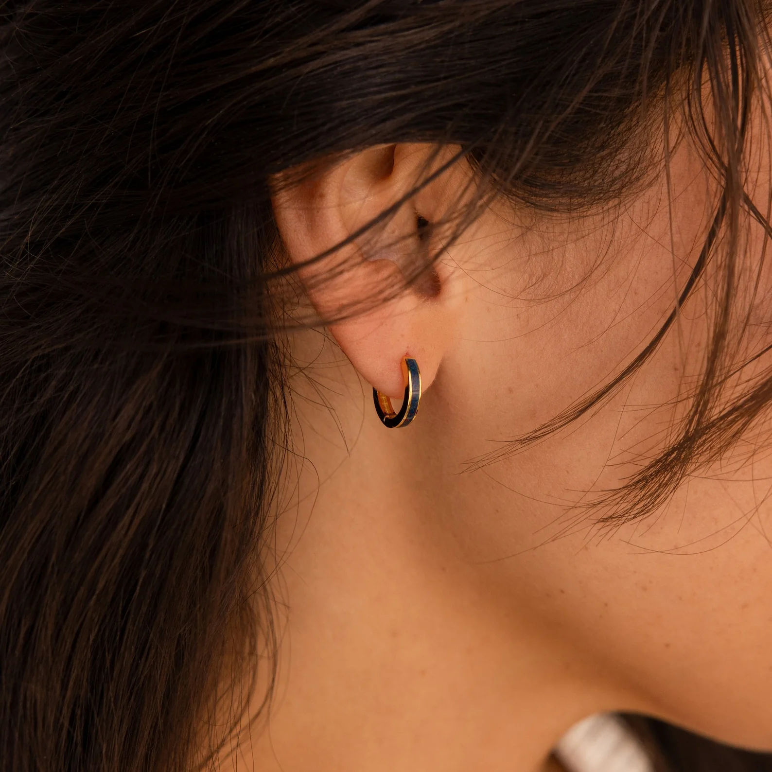 Opal Inlay Hoops Set - Image 4