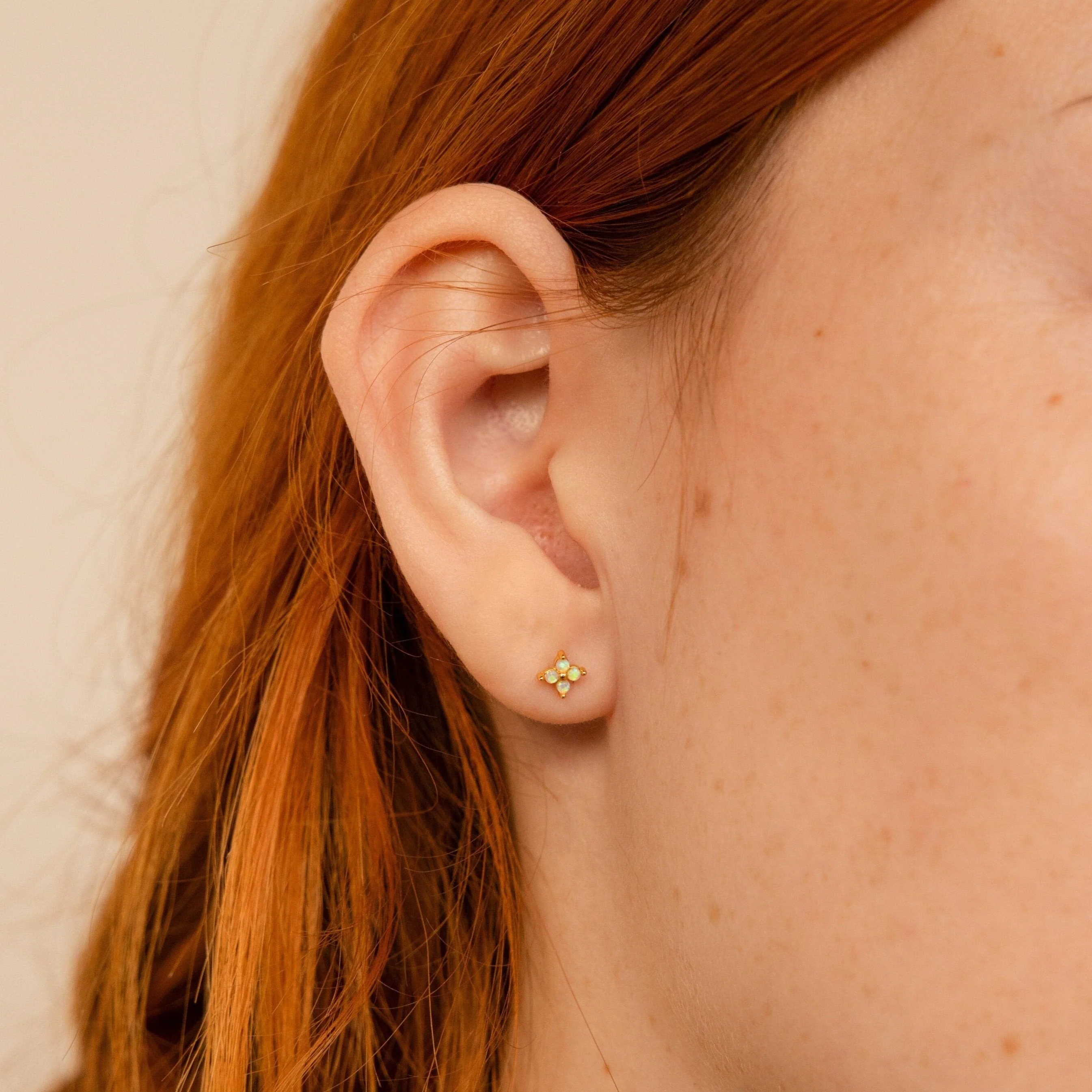 Opal Ivy Flower Studs - Image 2