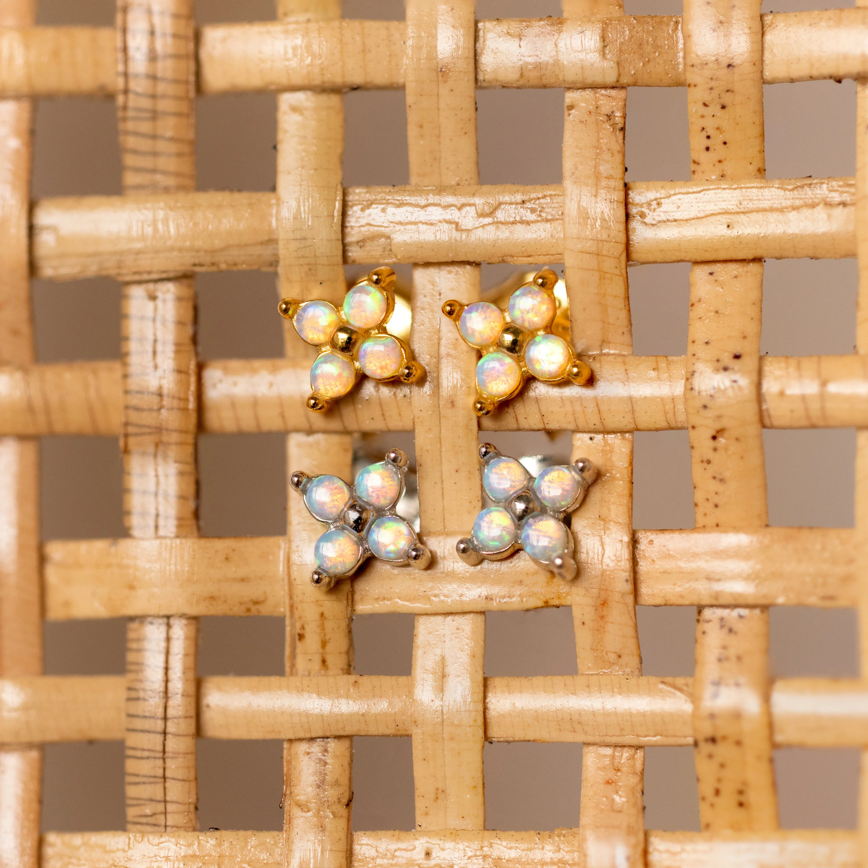 Opal Ivy Flower Studs - Image 5