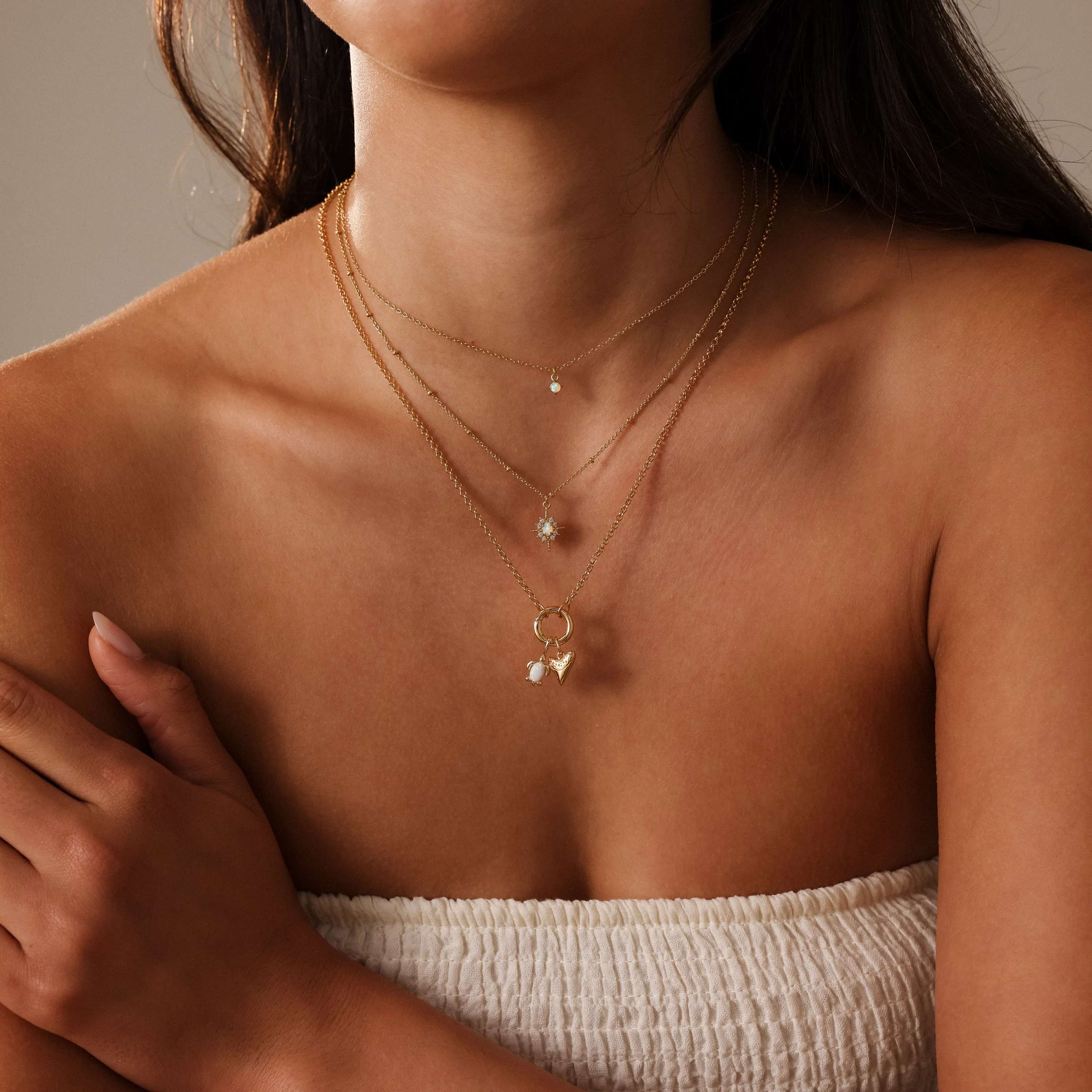 Opal Sea Turtle Charm in 18K Gold - Image 8