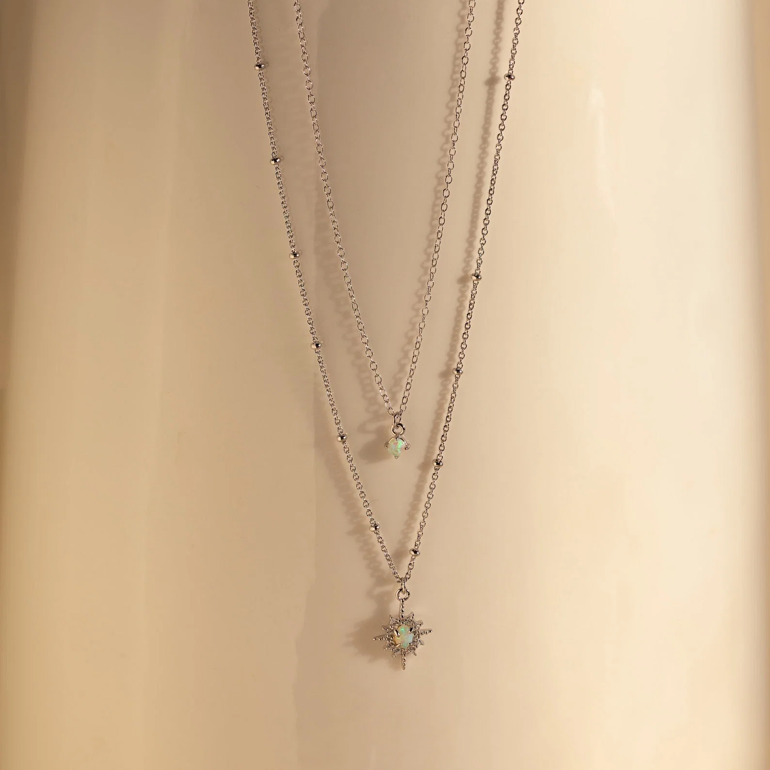 Opal Star Duo Necklace - Image 4