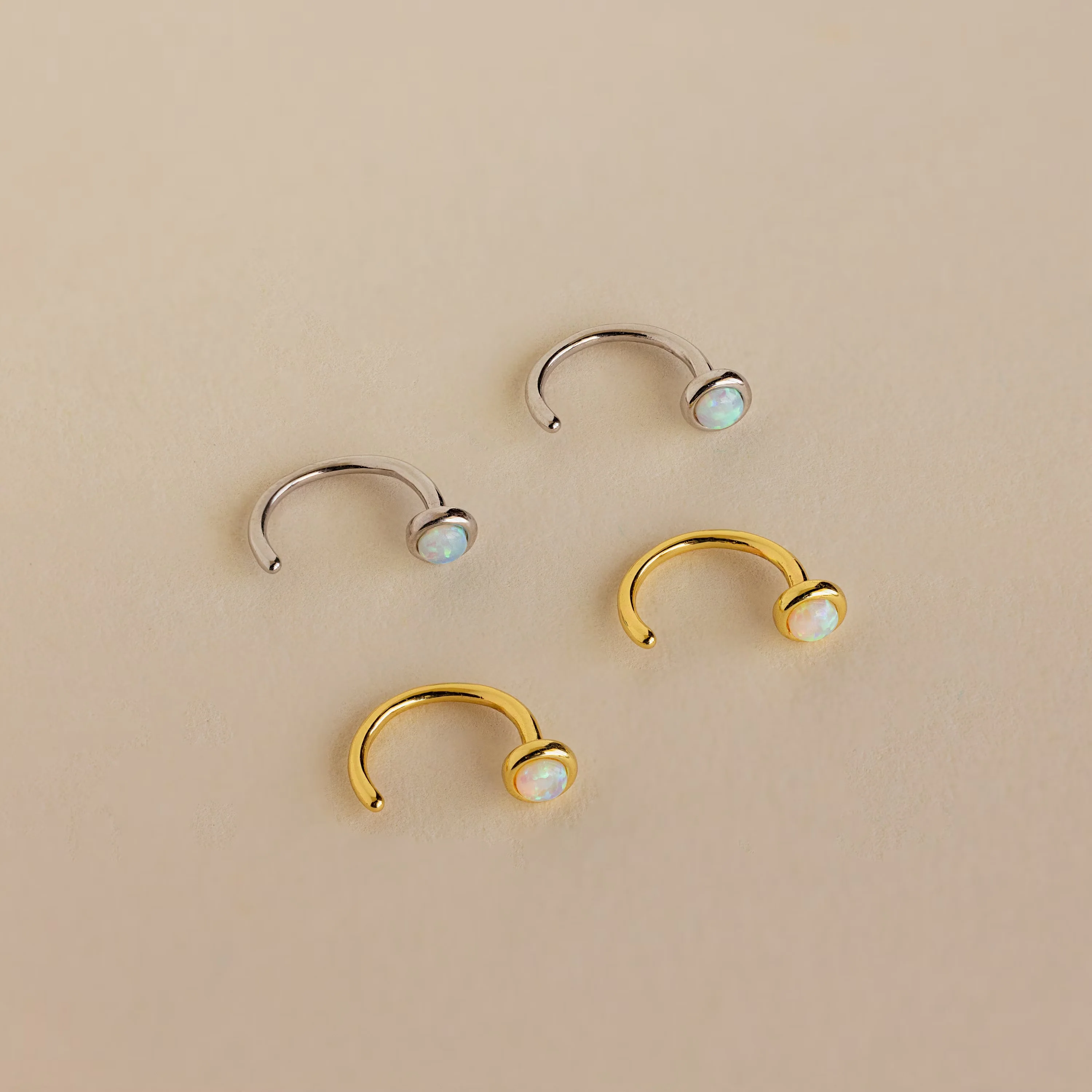 Opal Threader Huggies - Image 7