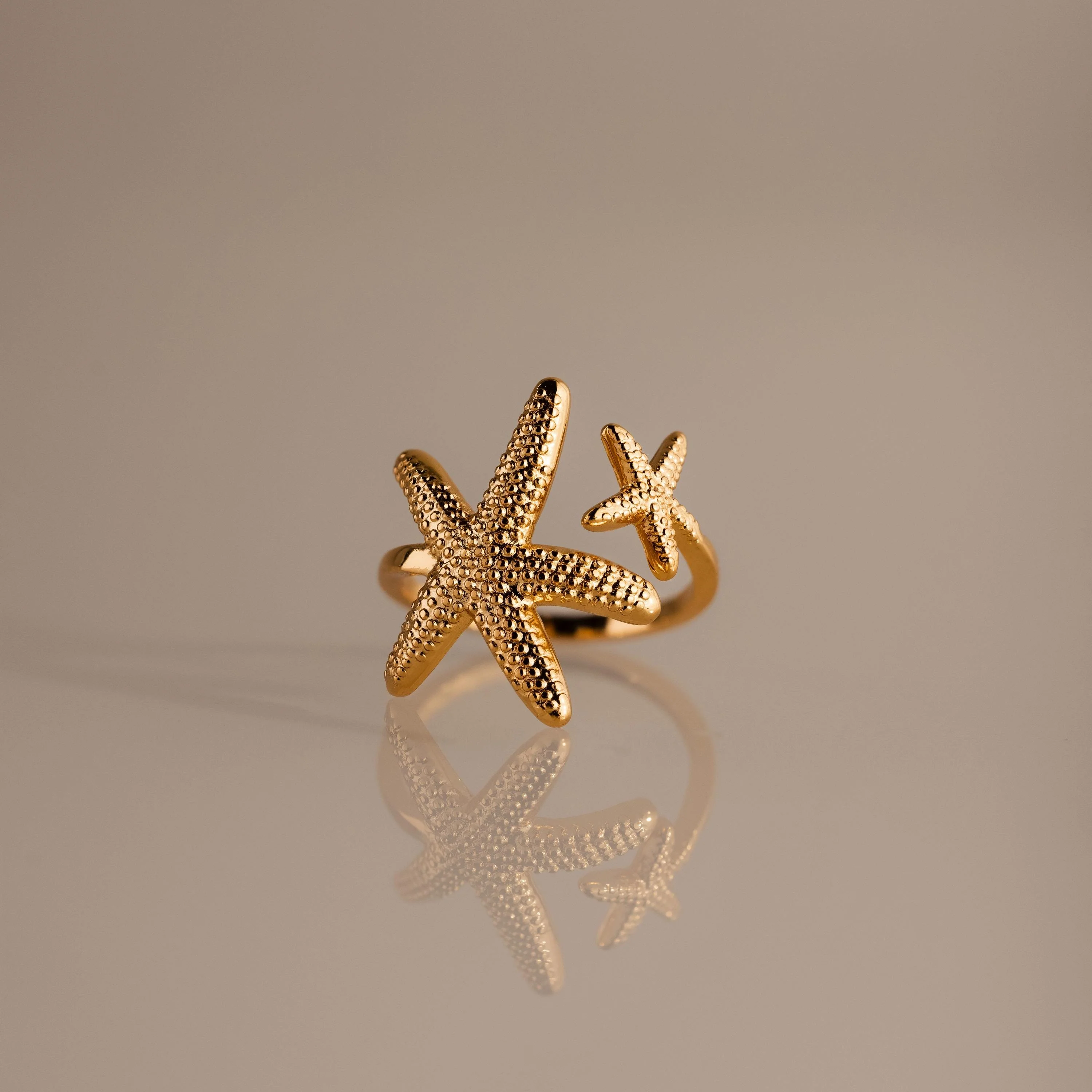 Open Duo Starfish Ring